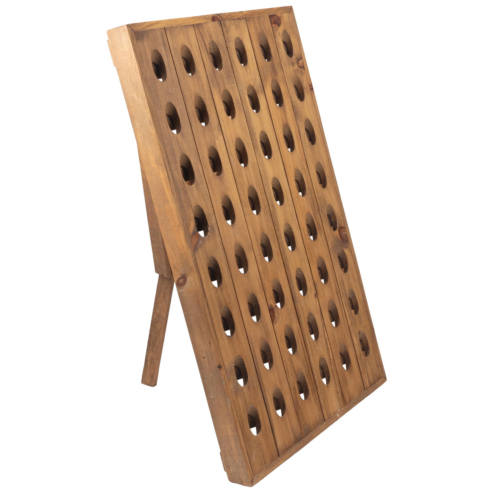 French Style Riddling Wine Rack: French Style Riddling Wine Rack Accommodating forty eight bottles. 45in (115cm) h. 32in (81cm) w.