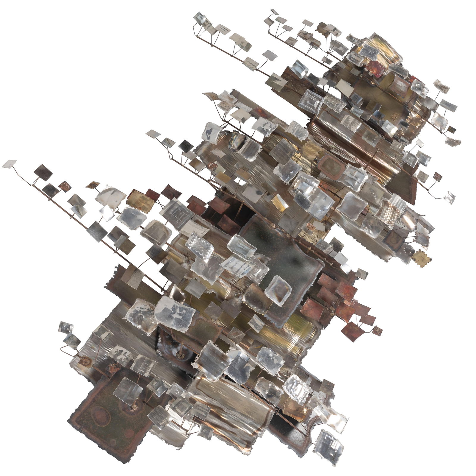 Tony Melendy (American 20th/21st Century), Sculpture: Tony Melendy (American 20th/21st Century) Sculpture Mixed metal Contemporary sculpture. Signed 25in (64acm) h. 53in (135cm) l.