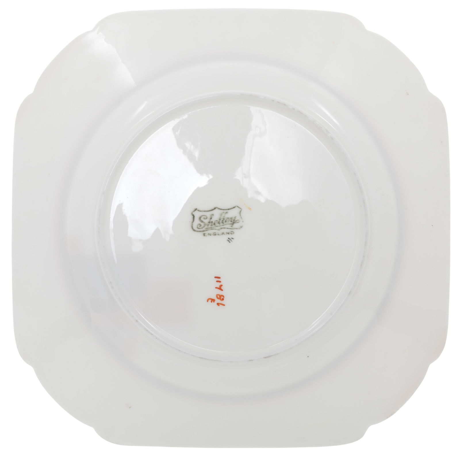 Shelly Art Deco Tea Set, Red Blocks Pattern - 6