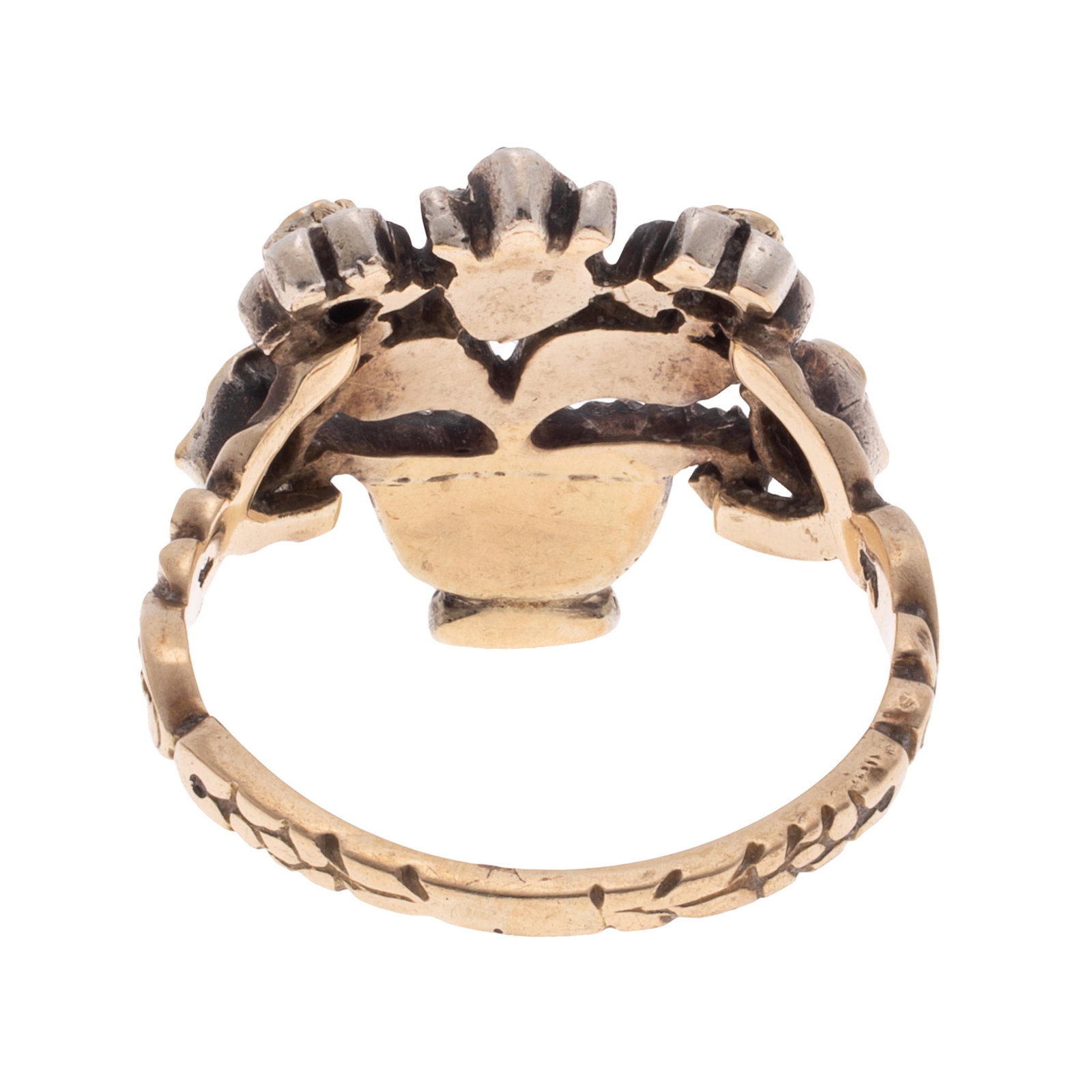 Diamond, Ruby, Emerald, 14k, Silver Ring - 5