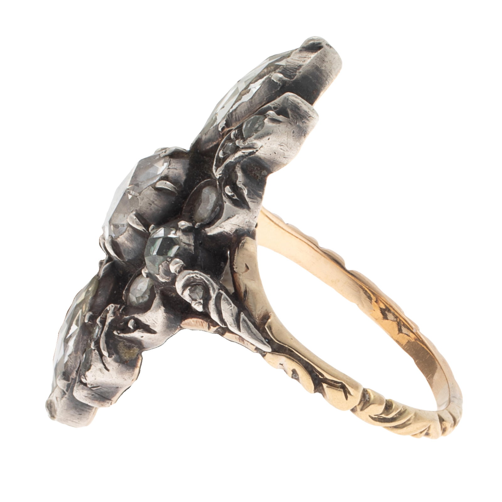 Diamond, 14k, Silver Ring - 3