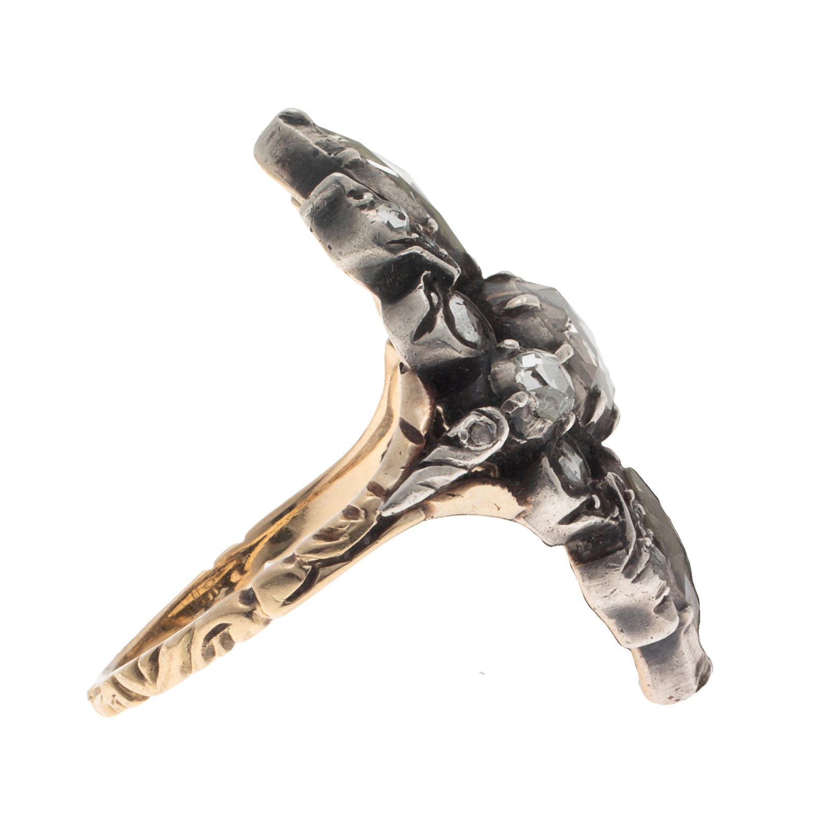 Diamond, 14k, Silver Ring - 4