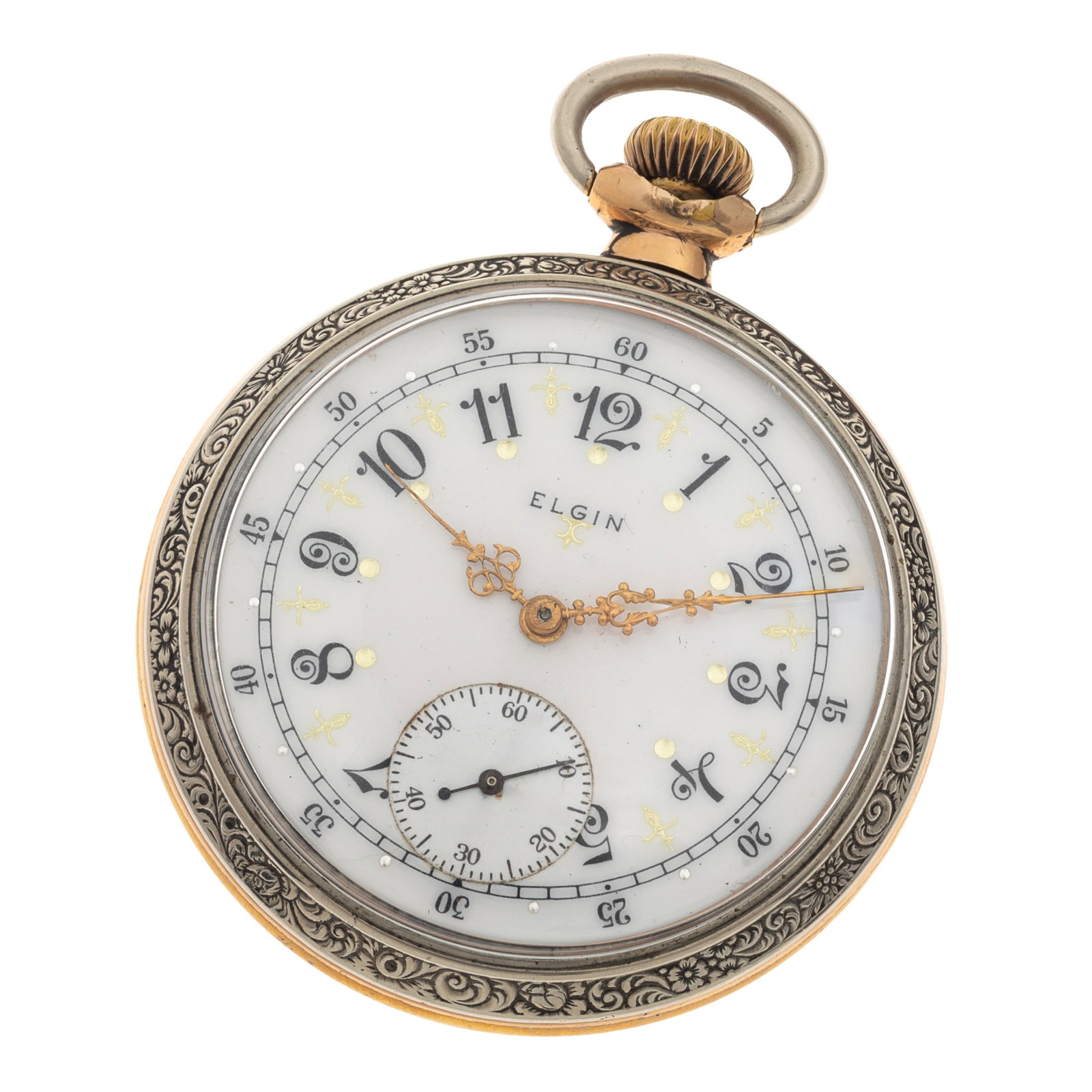 Elgin Gold-Filled, Silverode, Open Face Pocket Watch (1 of 5)