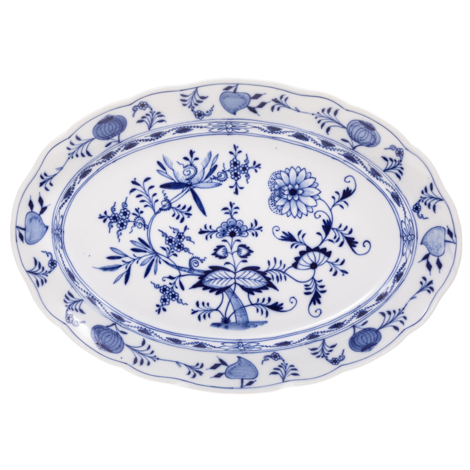 Meissen Blue Onion Platter, Mid 19th Century (1 of 4)