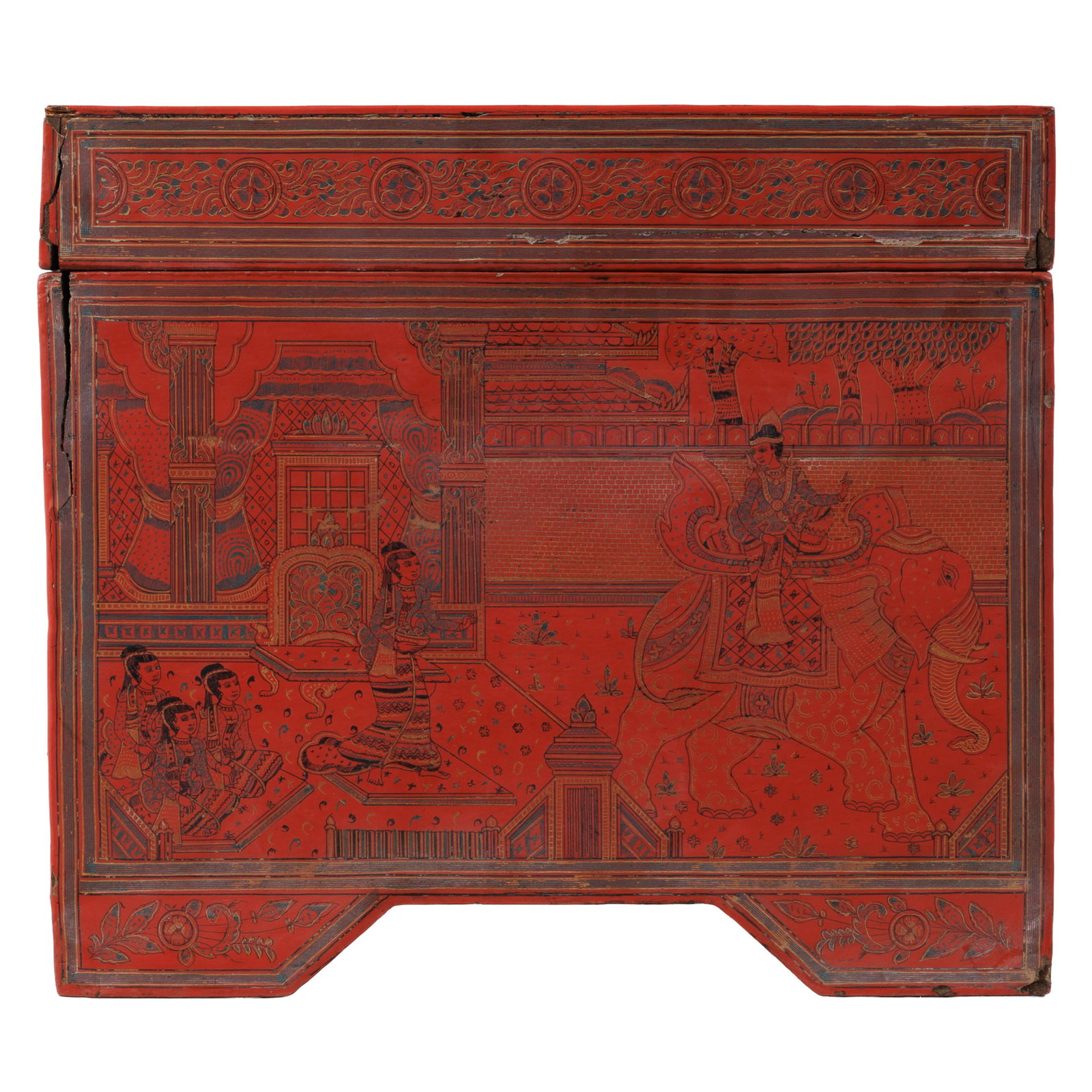 Chinese Red Lacquer Trunk - 3