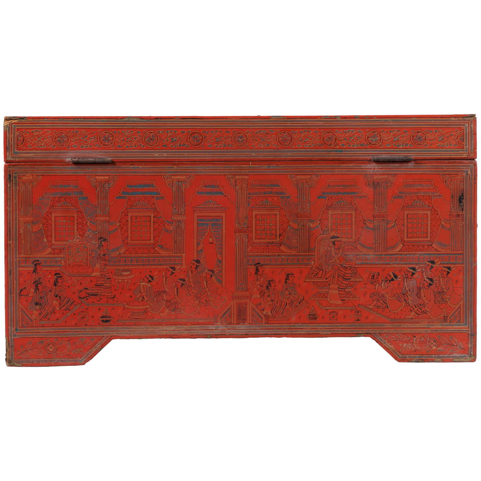 Chinese Red Lacquer Trunk - 4