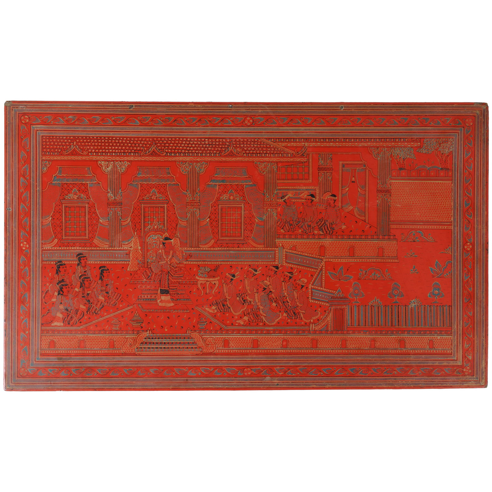 Chinese Red Lacquer Trunk - 6