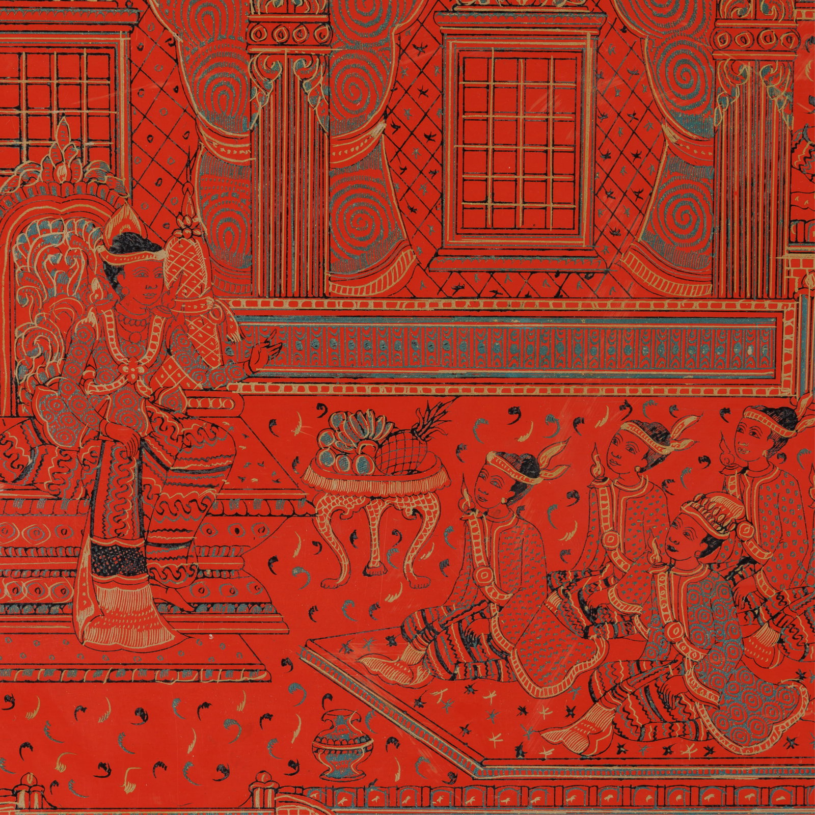 Chinese Red Lacquer Trunk - 7