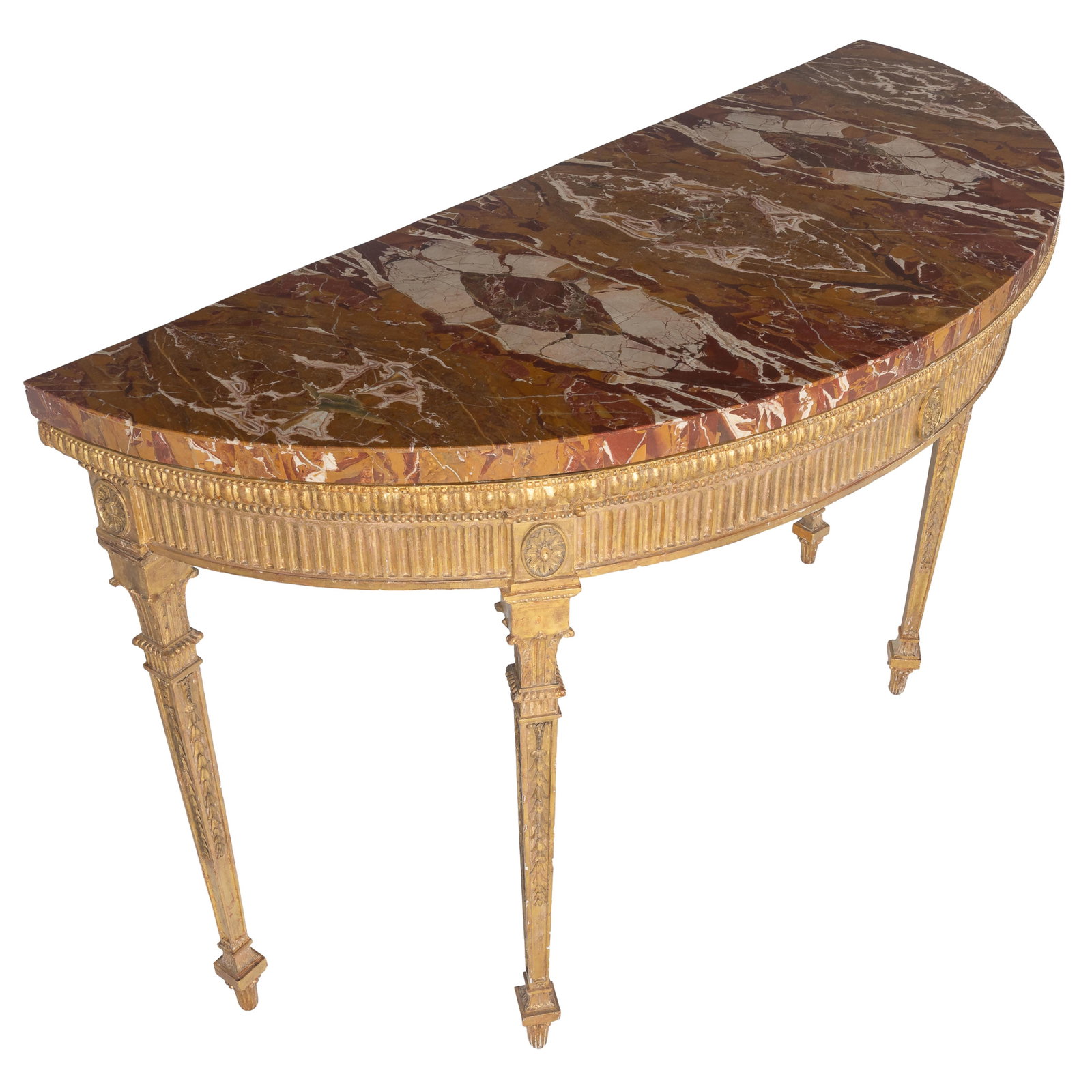 Louis XVI Giltwood Demi-lune Console Table (1 of 10)