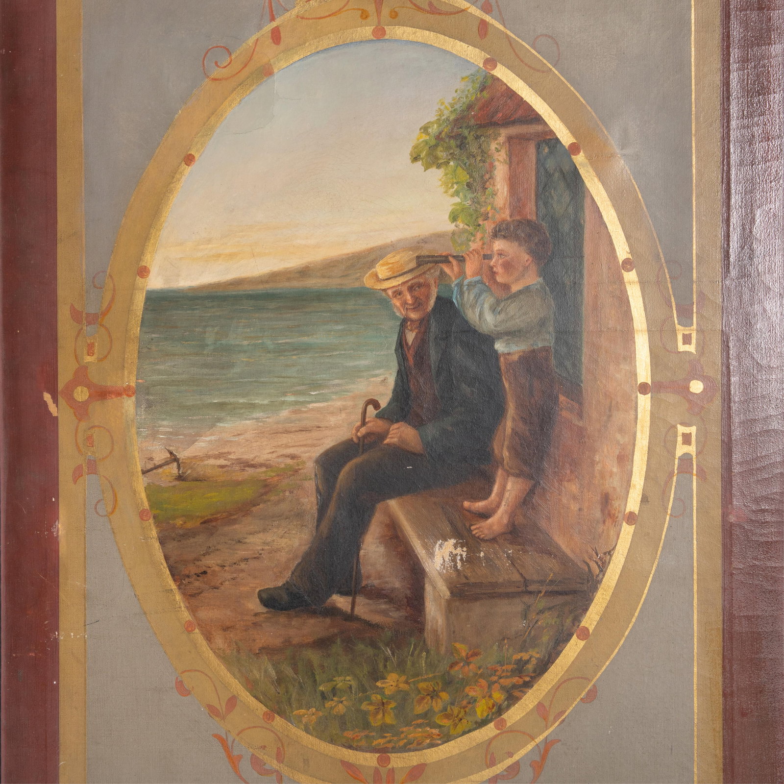 Painted Floor Screen - 4