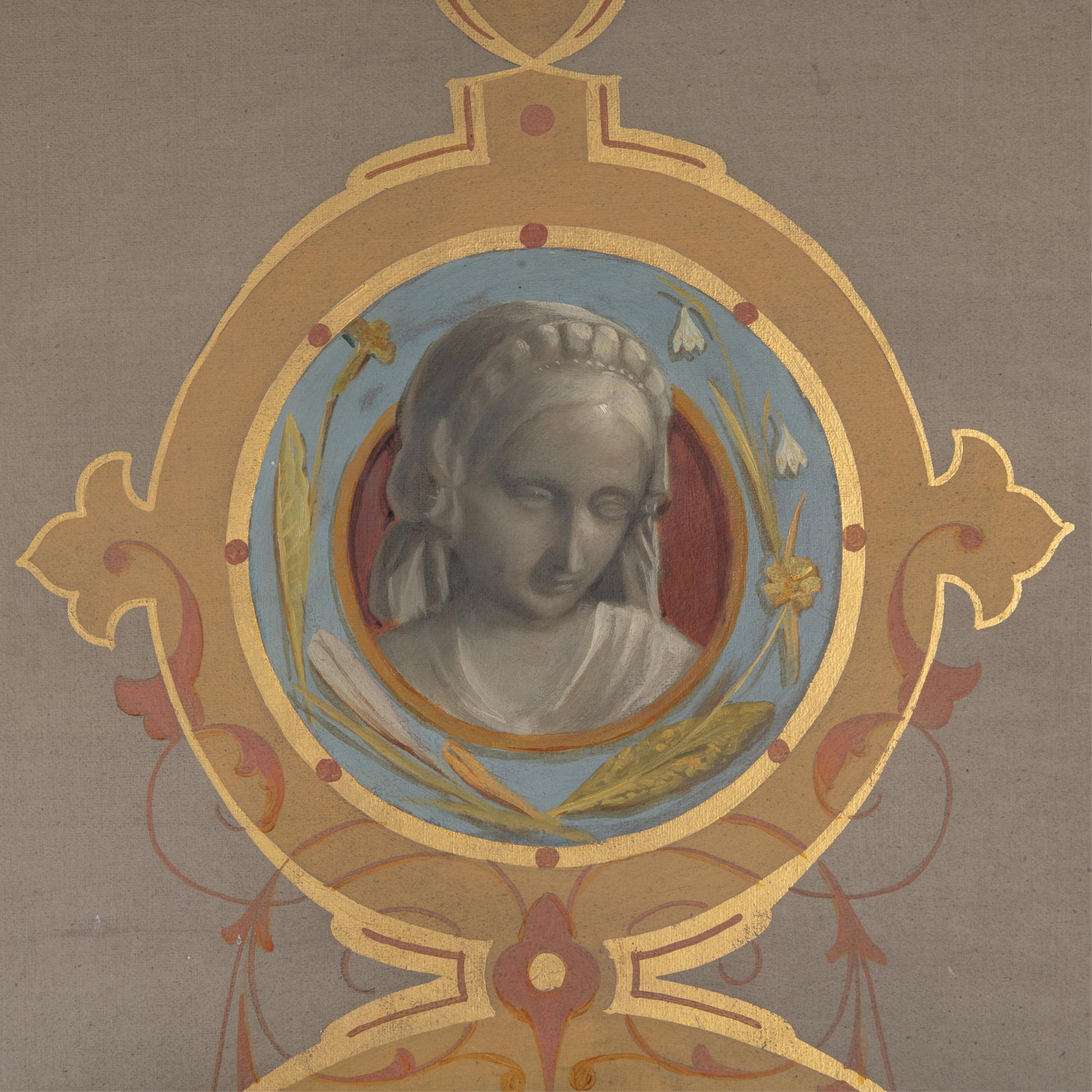 Painted Floor Screen - 8