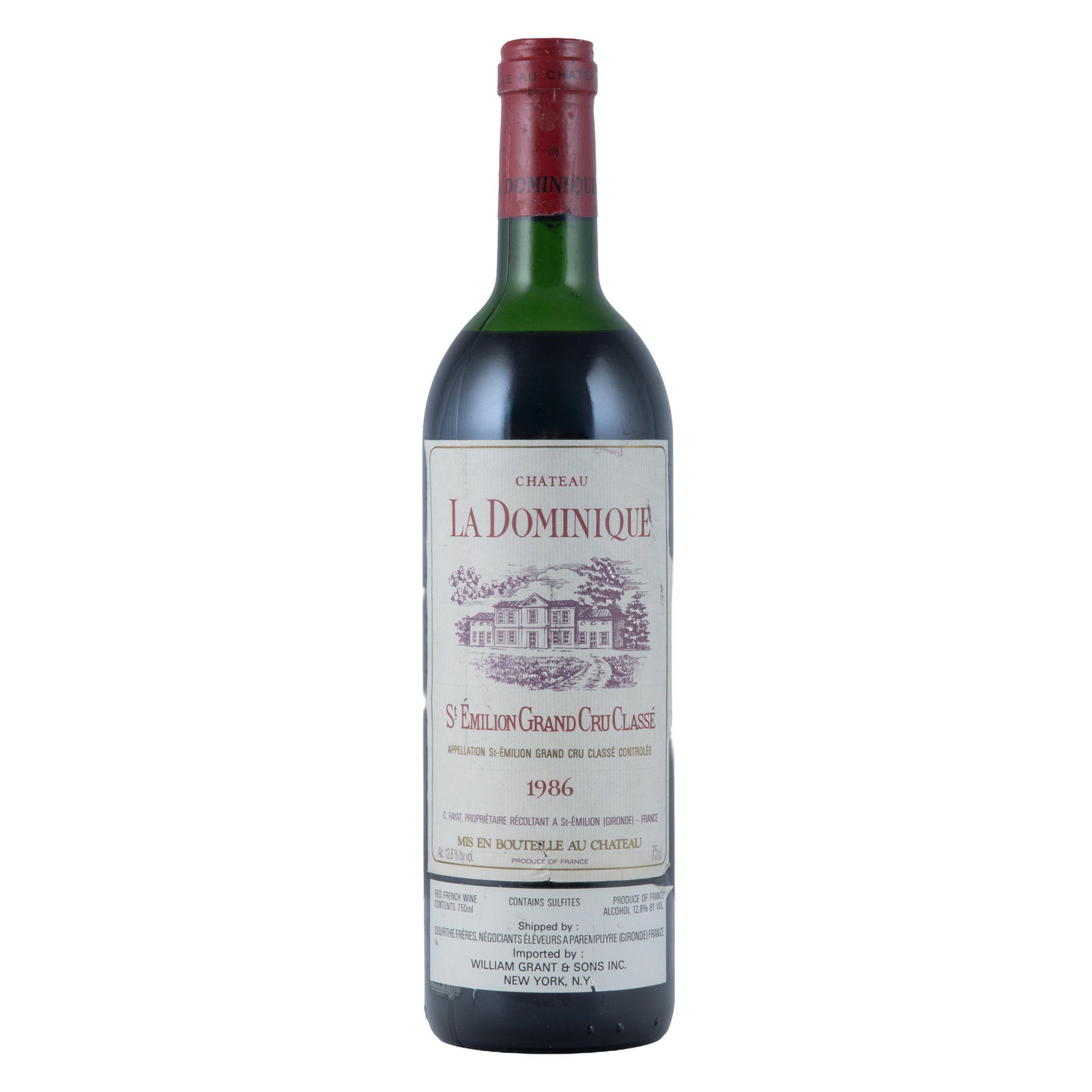 1986 Chateau La Dominique: 1986 Chateau La DominiqueSaint-Emilion Grand Cru, France12 bottles (75cl) per lot (owc)Condition: Ullage upper shoulder or better. Label nicks, stains and or bin scuffing to some. Capsule good.All win