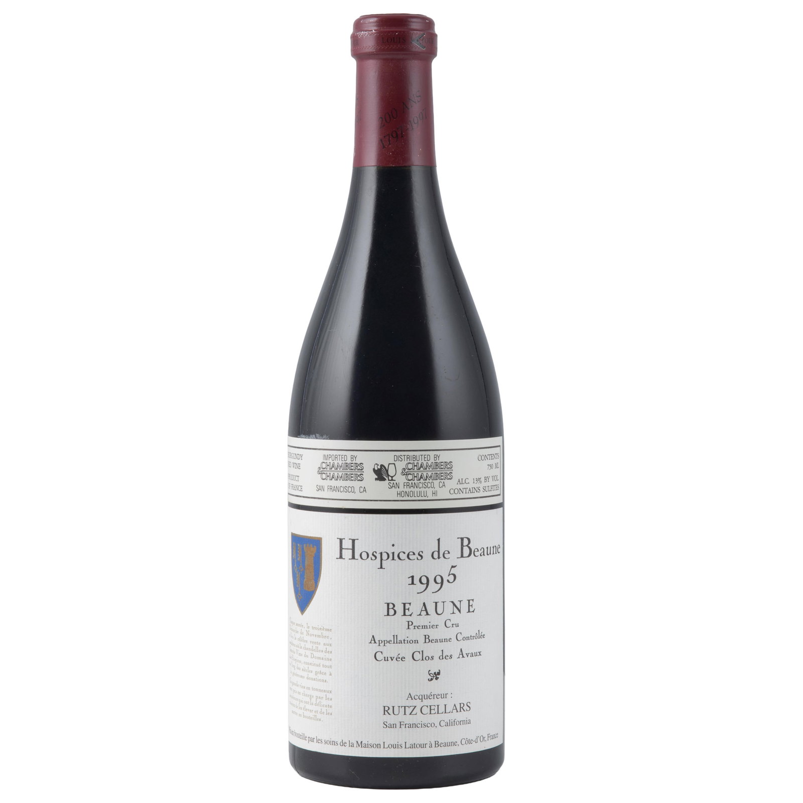 1995 Hospices de Beaune Cuvee Clos des Avaux (1 of 5)