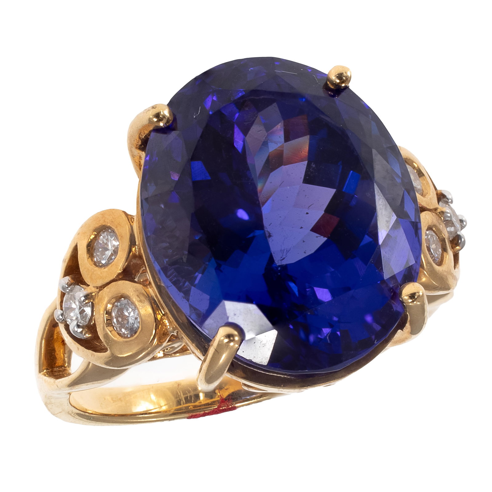 Tanzanite, Diamond, 18k Yellow Gold Ring (1 of 5)