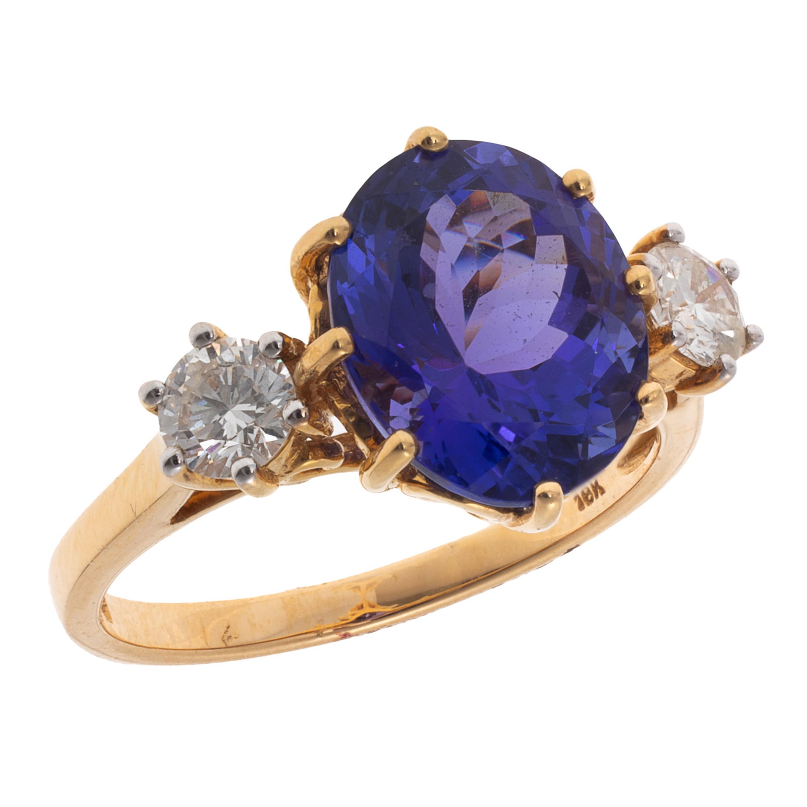 Tanzanite, Diamond, 18k Yellow Gold Ring (1 of 5)