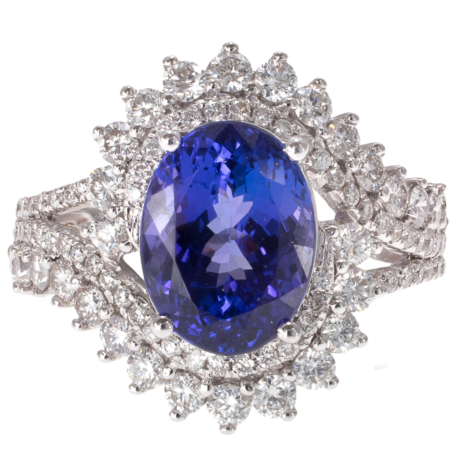 Tanzanite, Diamond, 18k White Gold Ring, Iliana (1 of 5)