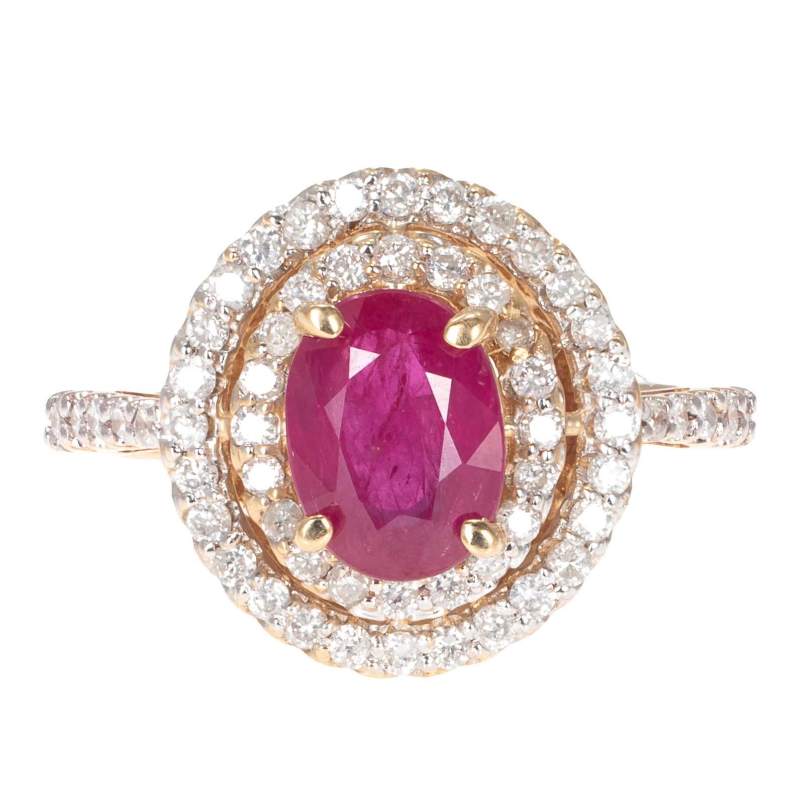 Ruby, Diamond, 14k Yellow Gold Ring - 2