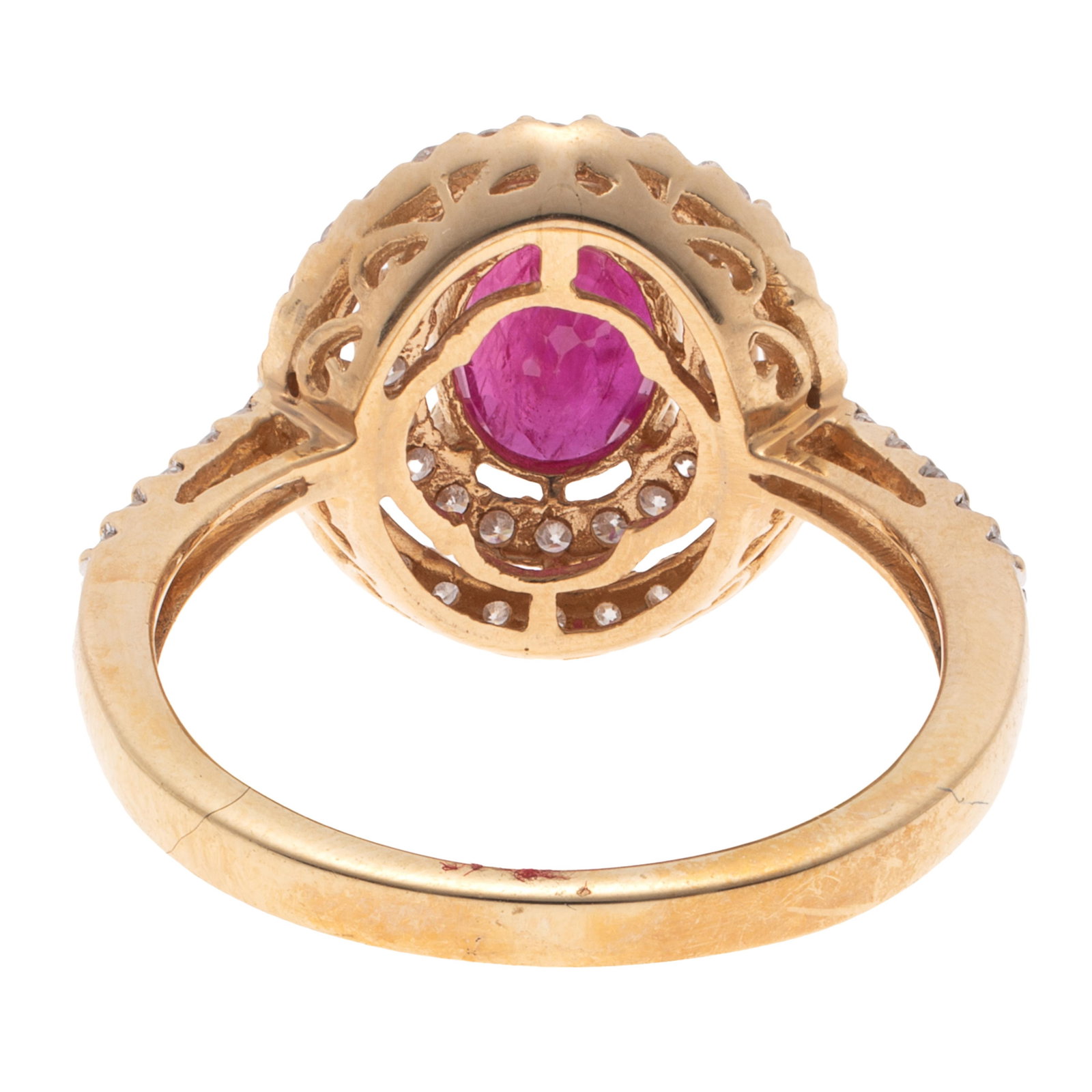Ruby, Diamond, 14k Yellow Gold Ring - 3