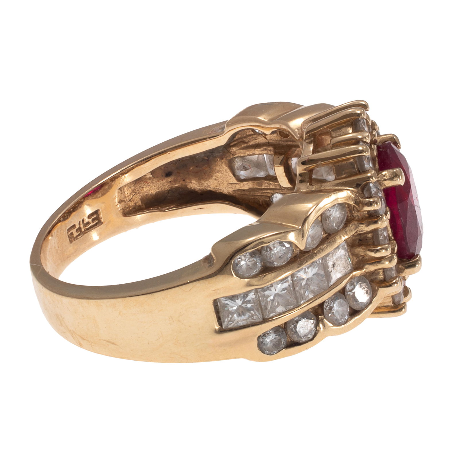 Ruby, Diamond, 14k Yellow Gold Ring, Effy - 4
