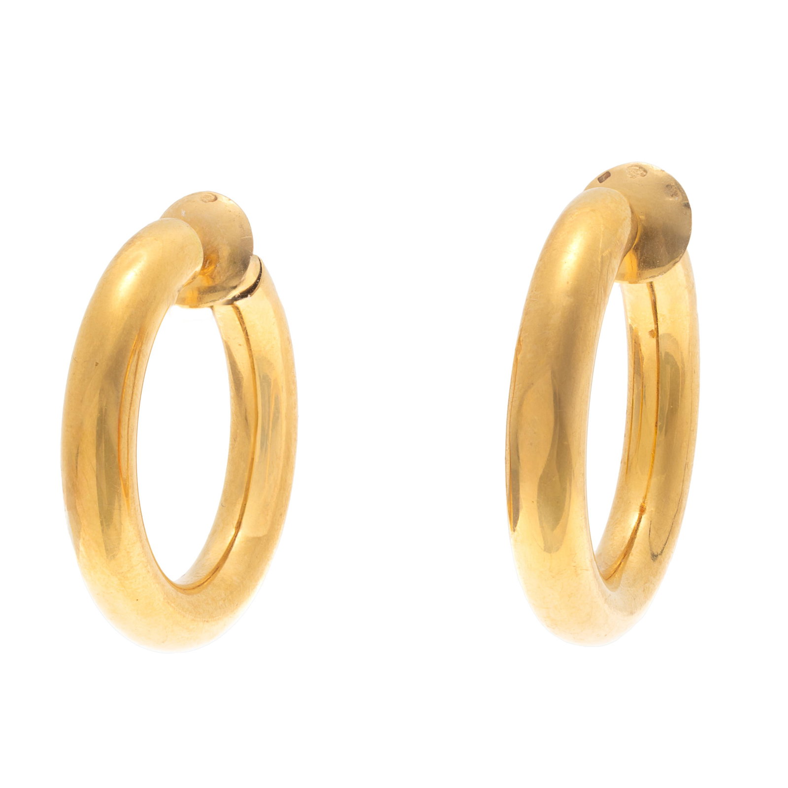 Pair of French 18k Yellow Gold Ear Clips (1 of 3)