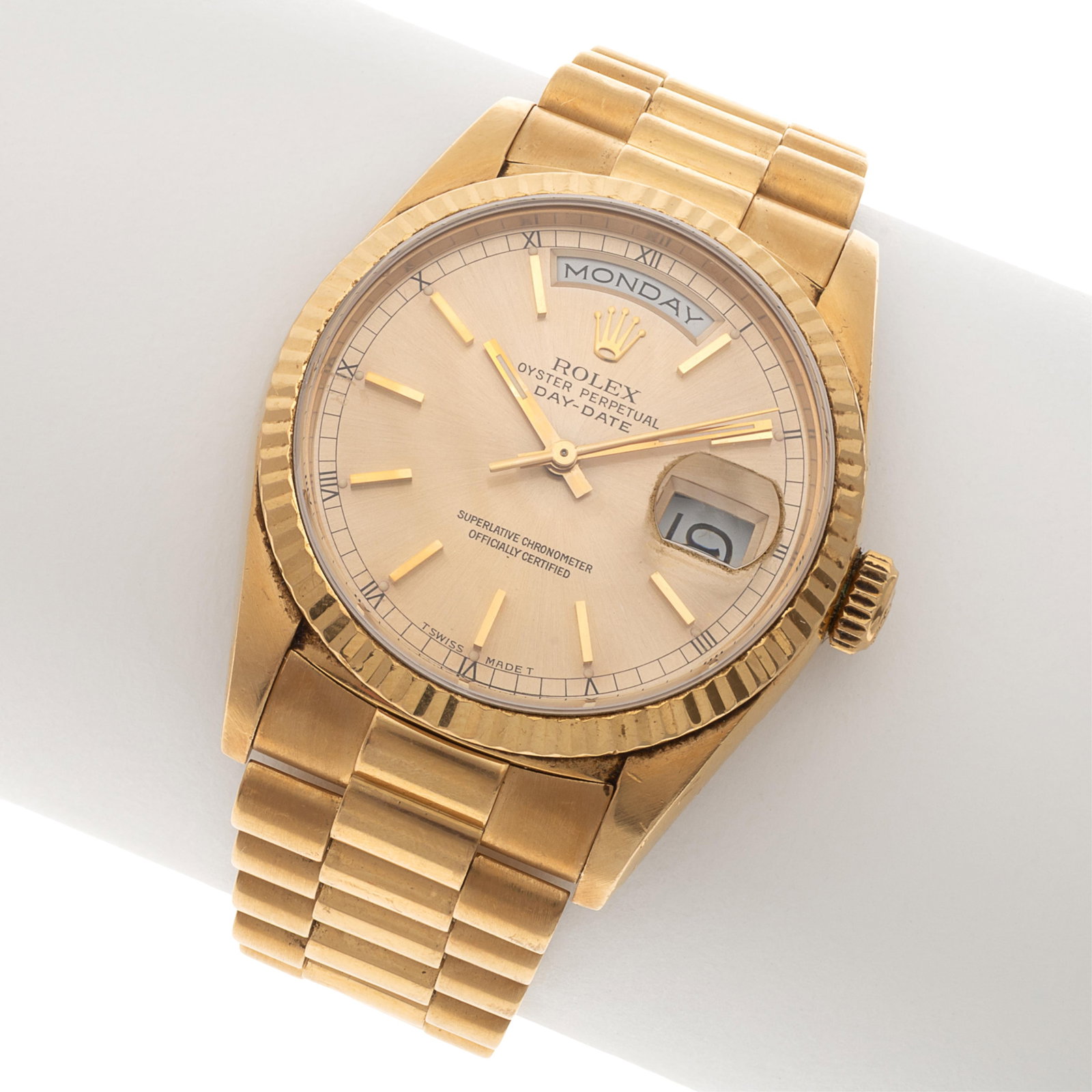 Rolex Day-Date 18k Wristwatch, Ref 18238 (1 of 8)