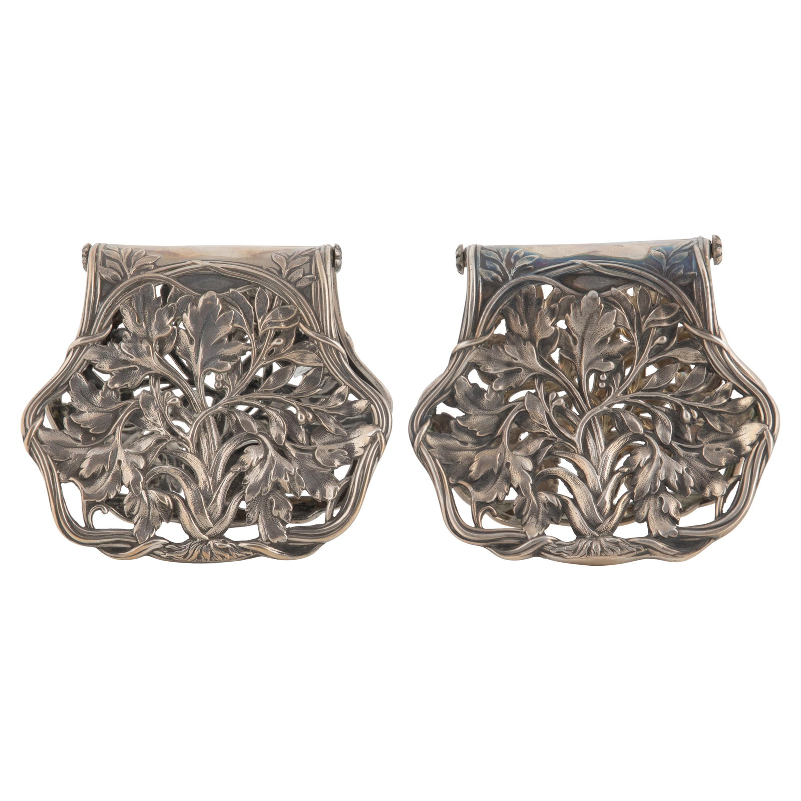 Pair of French Sterling Asparagus Servers: Pair of French Sterling Asparagus Servers Each designed with pierced laurel scrolls. 4in x 4in (10cm) x 10cm) 264.0 grams