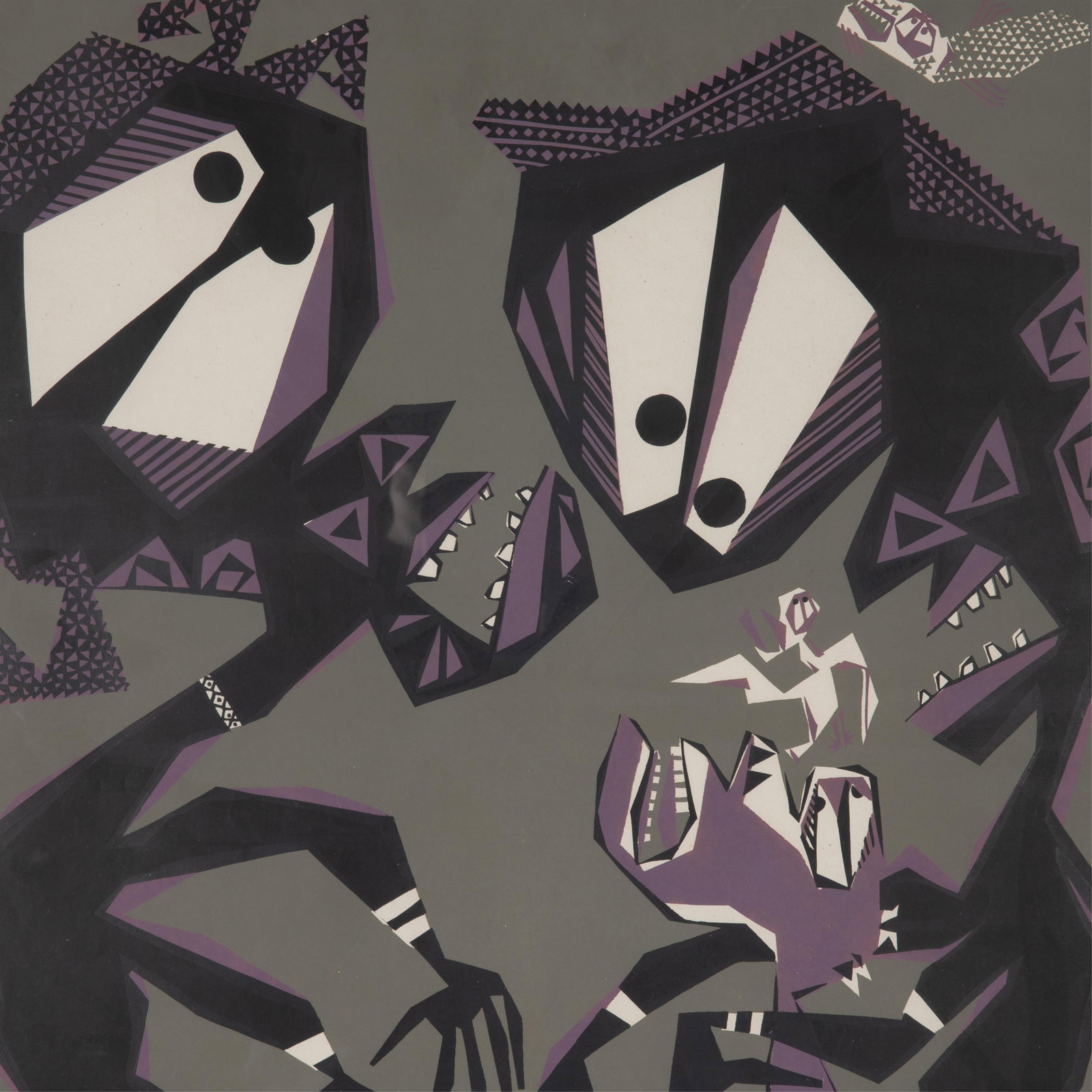 Suzanne Wenger aka Adunni Olorisha, (Austrian/Nigerian, 1915-2009).: Suzanne Wenger aka Adunni Olorisha (Austrian/Nigerian, 1915-2009). A pair of color screen prints, from the Iwin Series. Images based on traditional Nigerian cosmology . 20 x 22 1/2in. (51 x 57cm).
