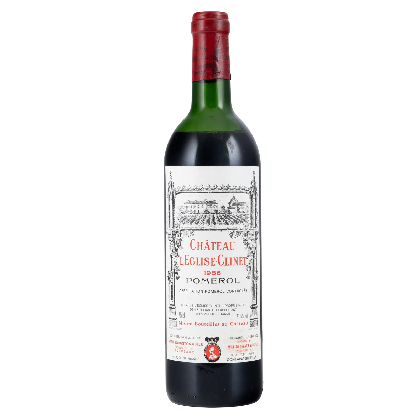 Chateau L'Eglise-Clinet 1986: Chateau L'Eglise-Clinet 1986 Pomerol, France 12 bottles (75cl) per lot (owc) Condition: Ullage high shoulder or better. Visually inspected by Leslie Hennessy, wine merchant 41 years in SF and Host of 