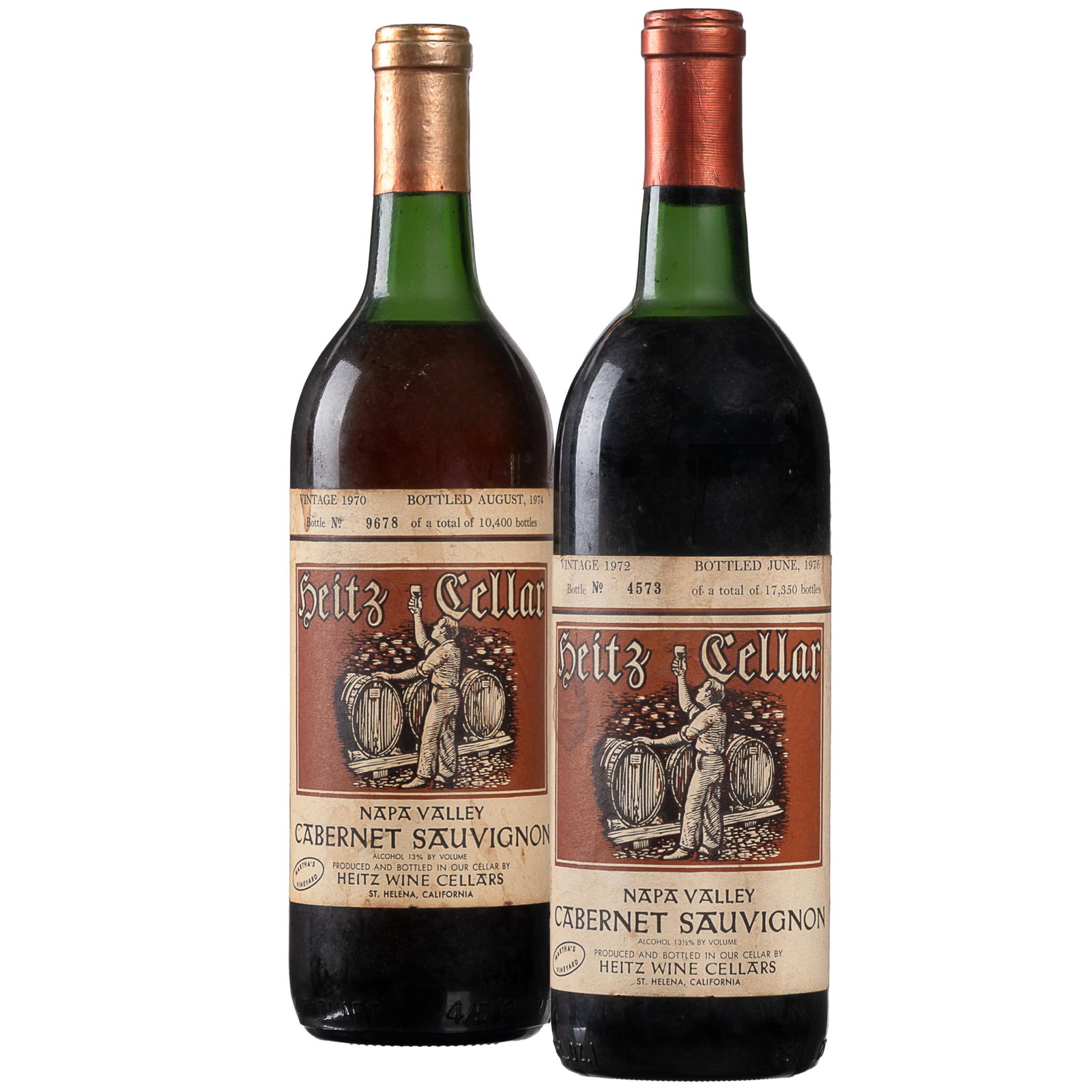 Heitz Cellar Martha's Vineyard Cabernet Sauvignon 1970, 1972 (1 of 2)