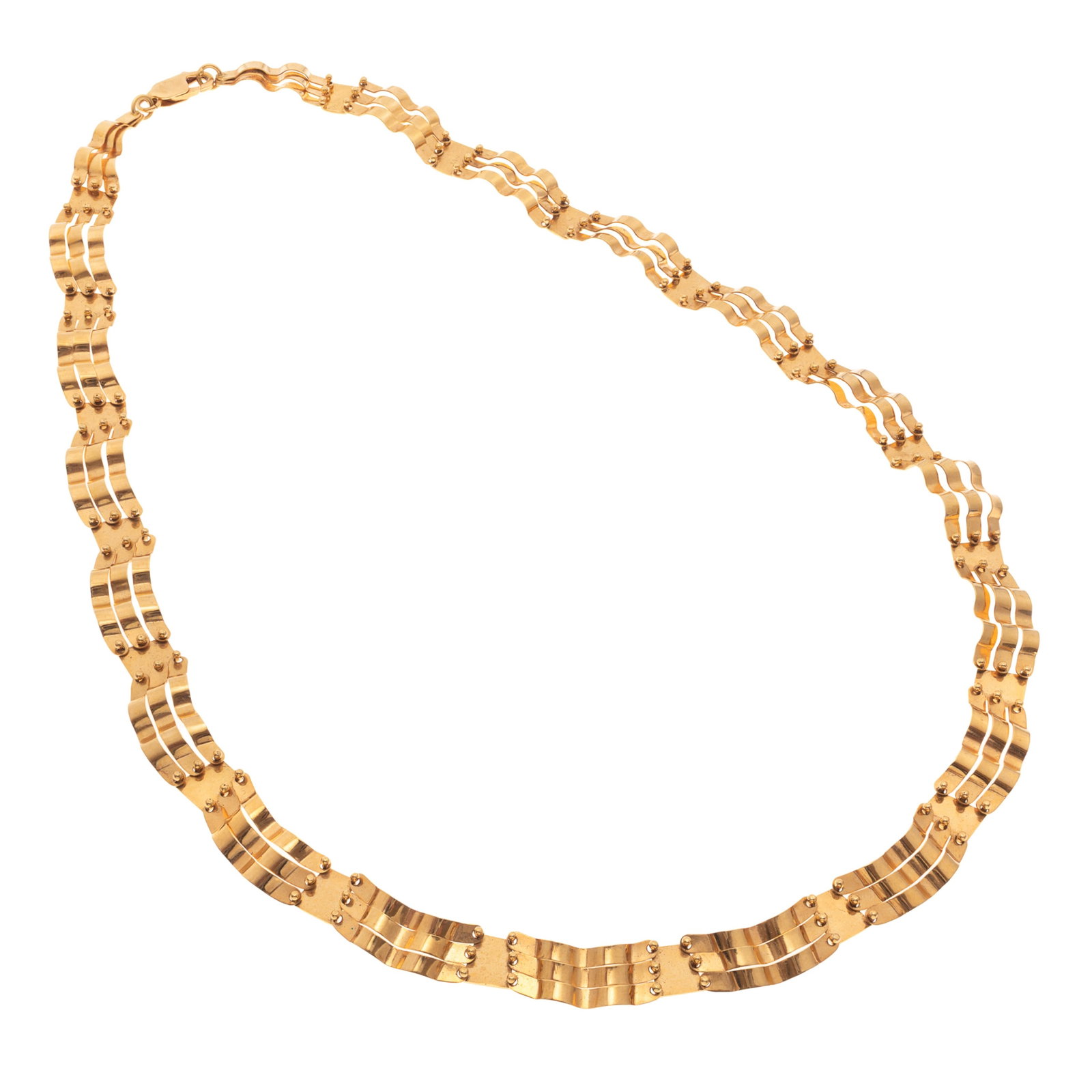 18k Yellow Gold Fancy Link Necklace (1 of 4)