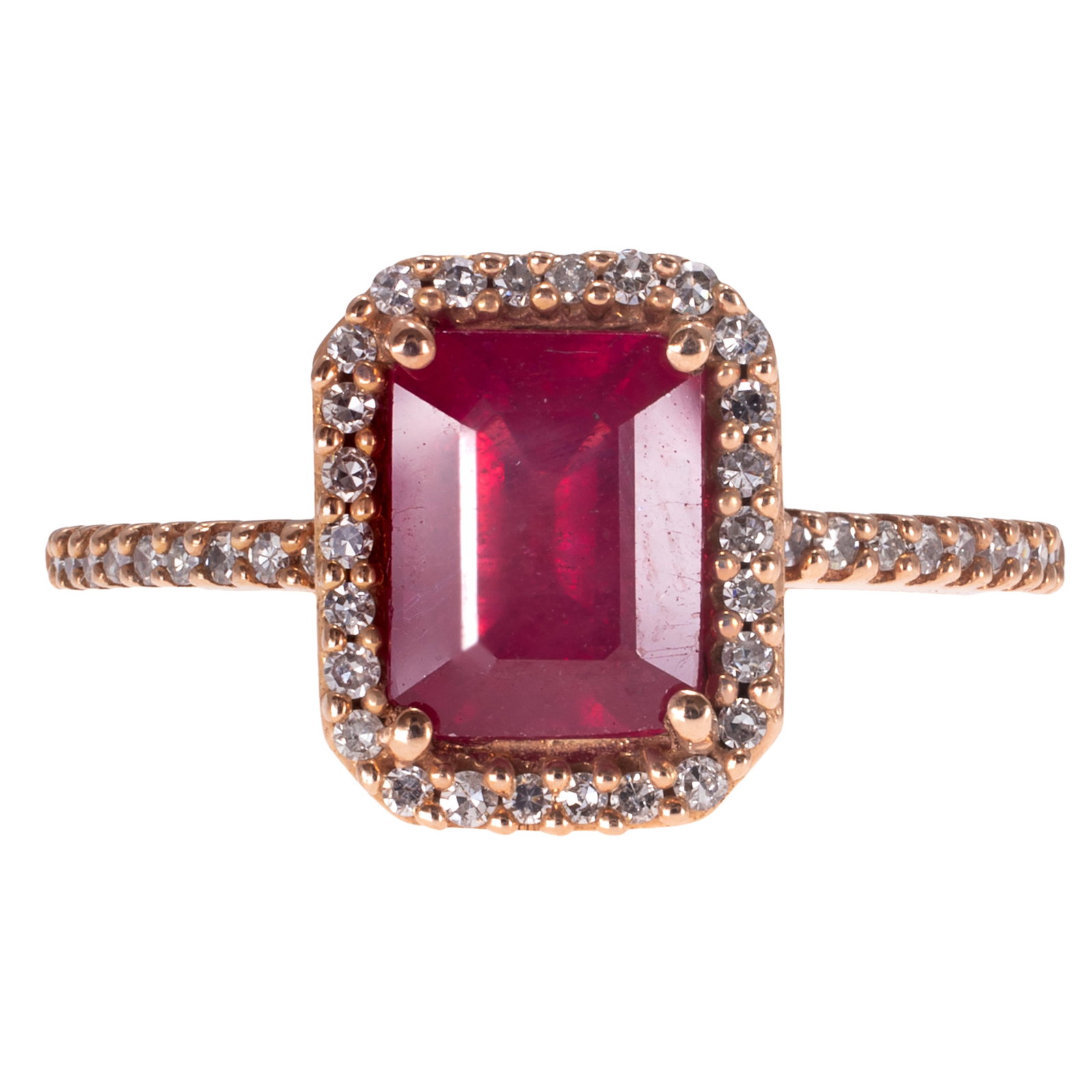 Ruby, Diamond, 14k Rose Gold Ring - 2