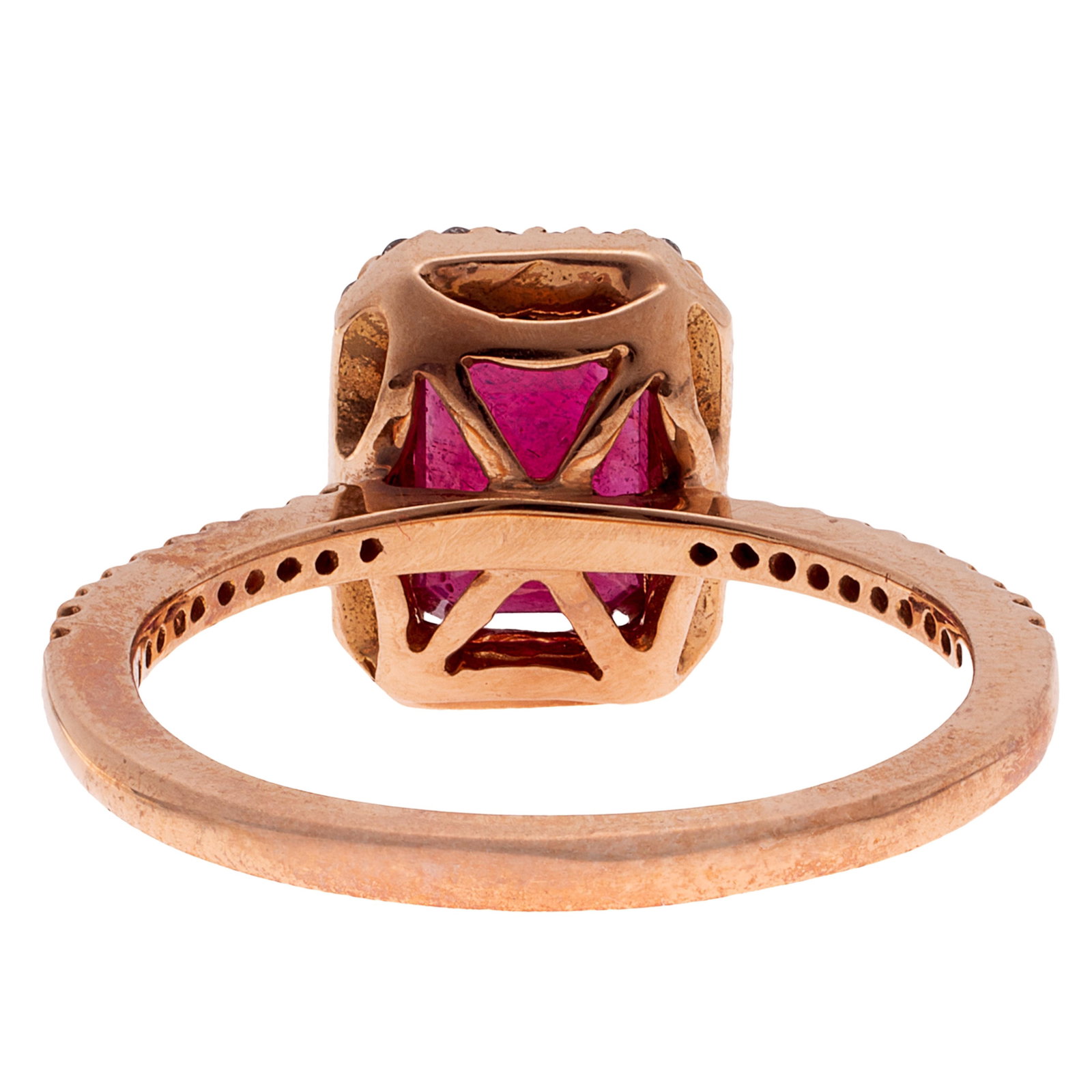 Ruby, Diamond, 14k Rose Gold Ring - 3