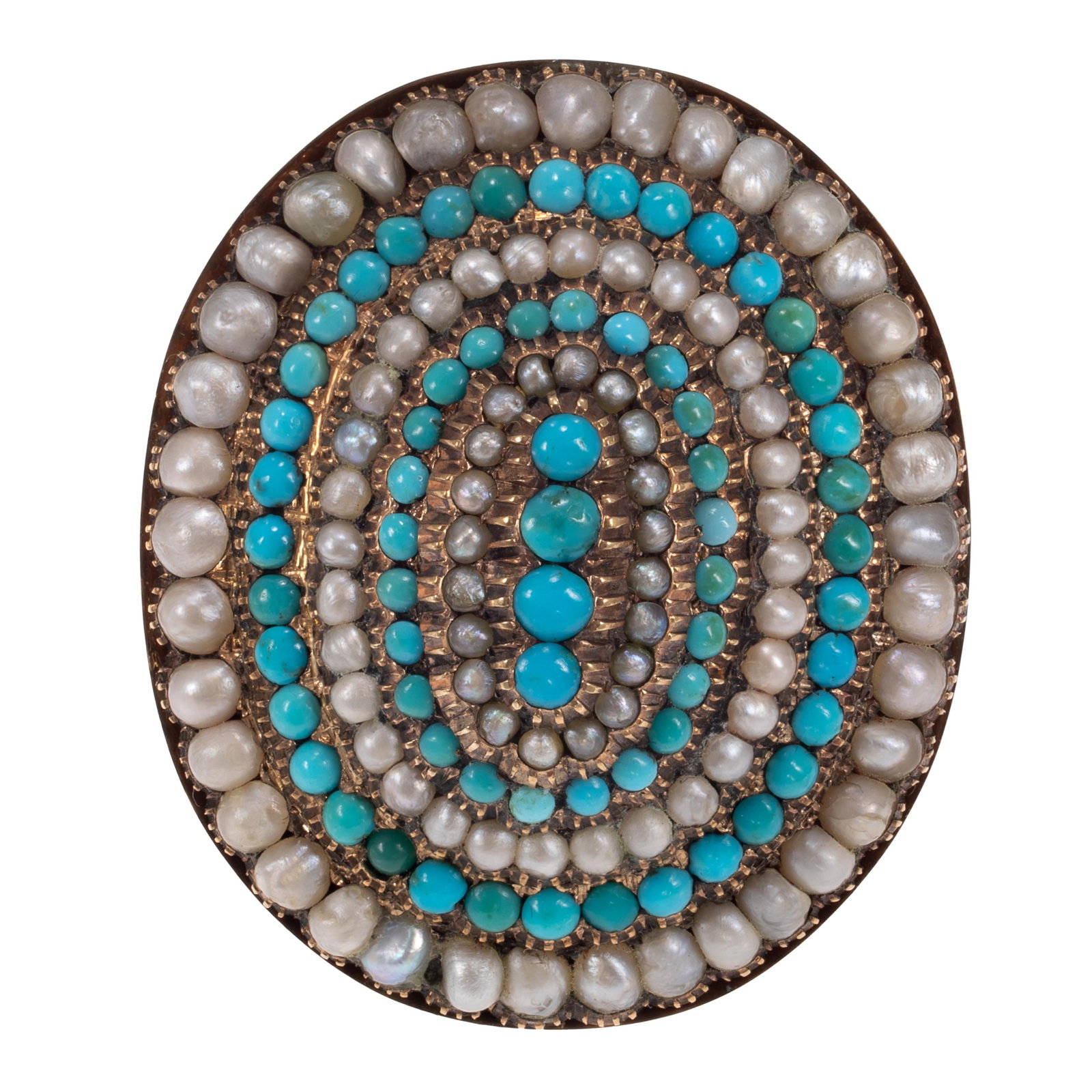 Turquoise, Split Pearl, 14k Ring - 2