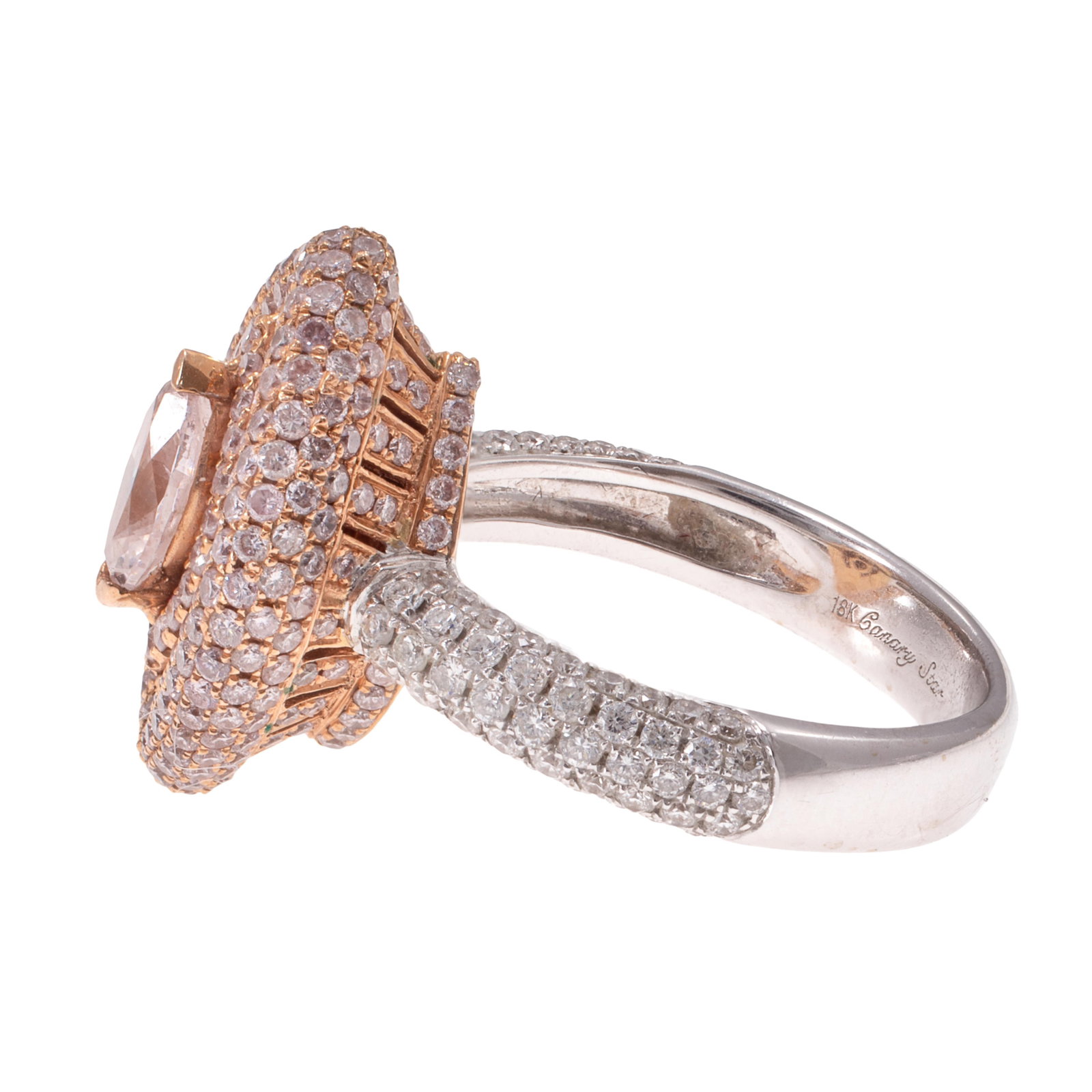 Colored Diamond, Diamond, 18k Ring - 3