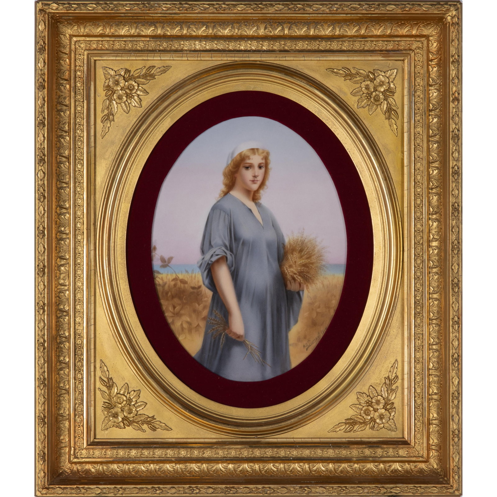 Limoges Porcelain Plaque, Ruth (1 of 5)
