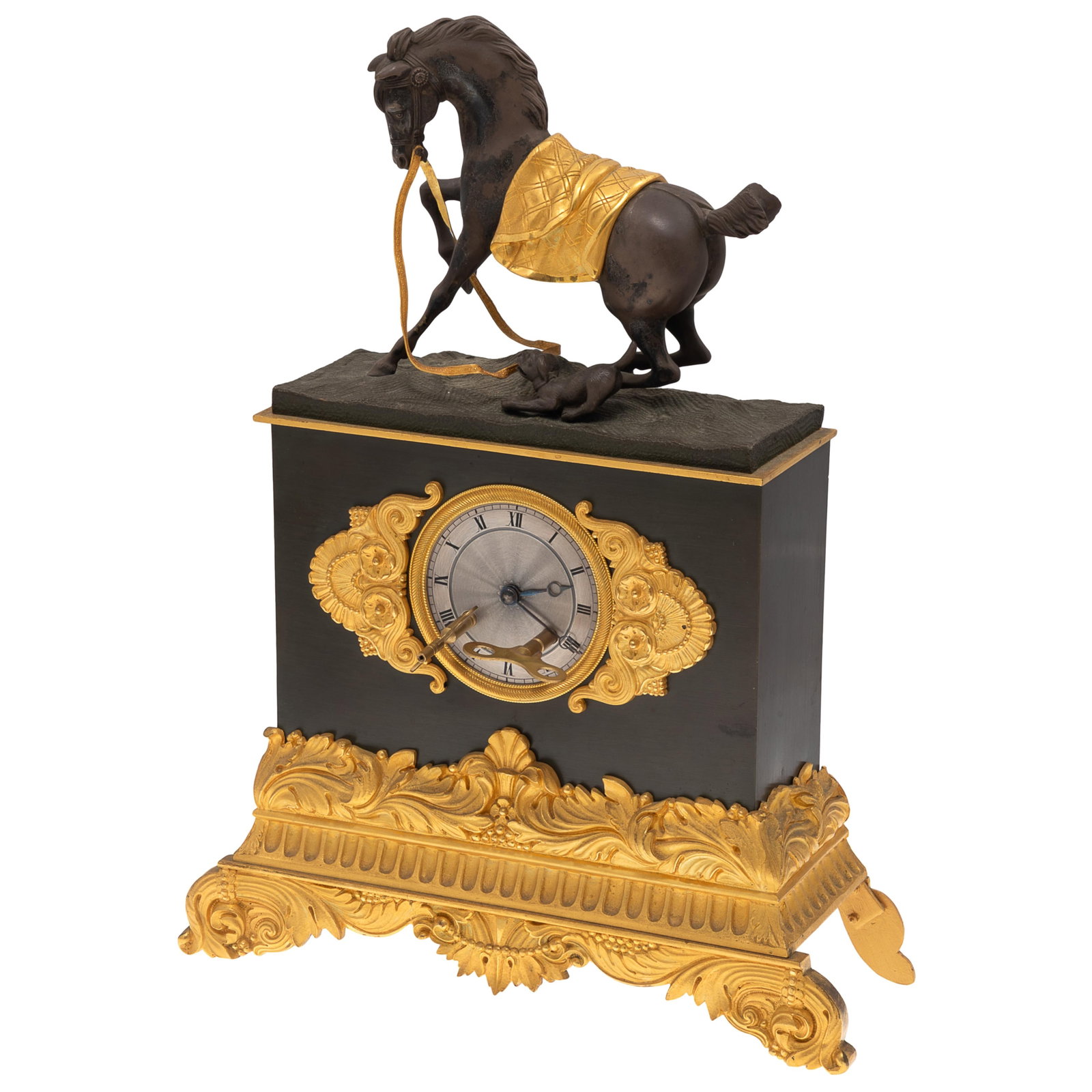 Empire Style Gilt Bronze Mantle Clock (1 of 11)