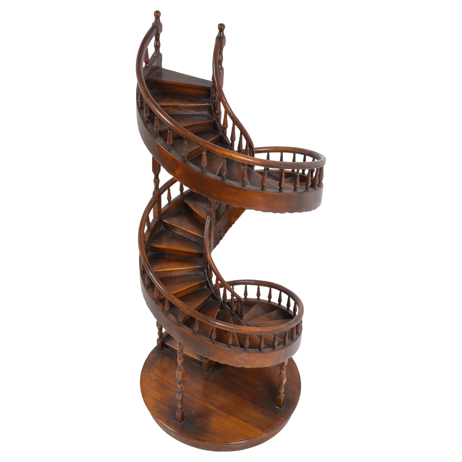Architect’s Spiral Stairway Model: Architect’s Spiral Stairway Model The staircase with turned baluster rails. 42in (107cm) h. 18in (46cm) d.