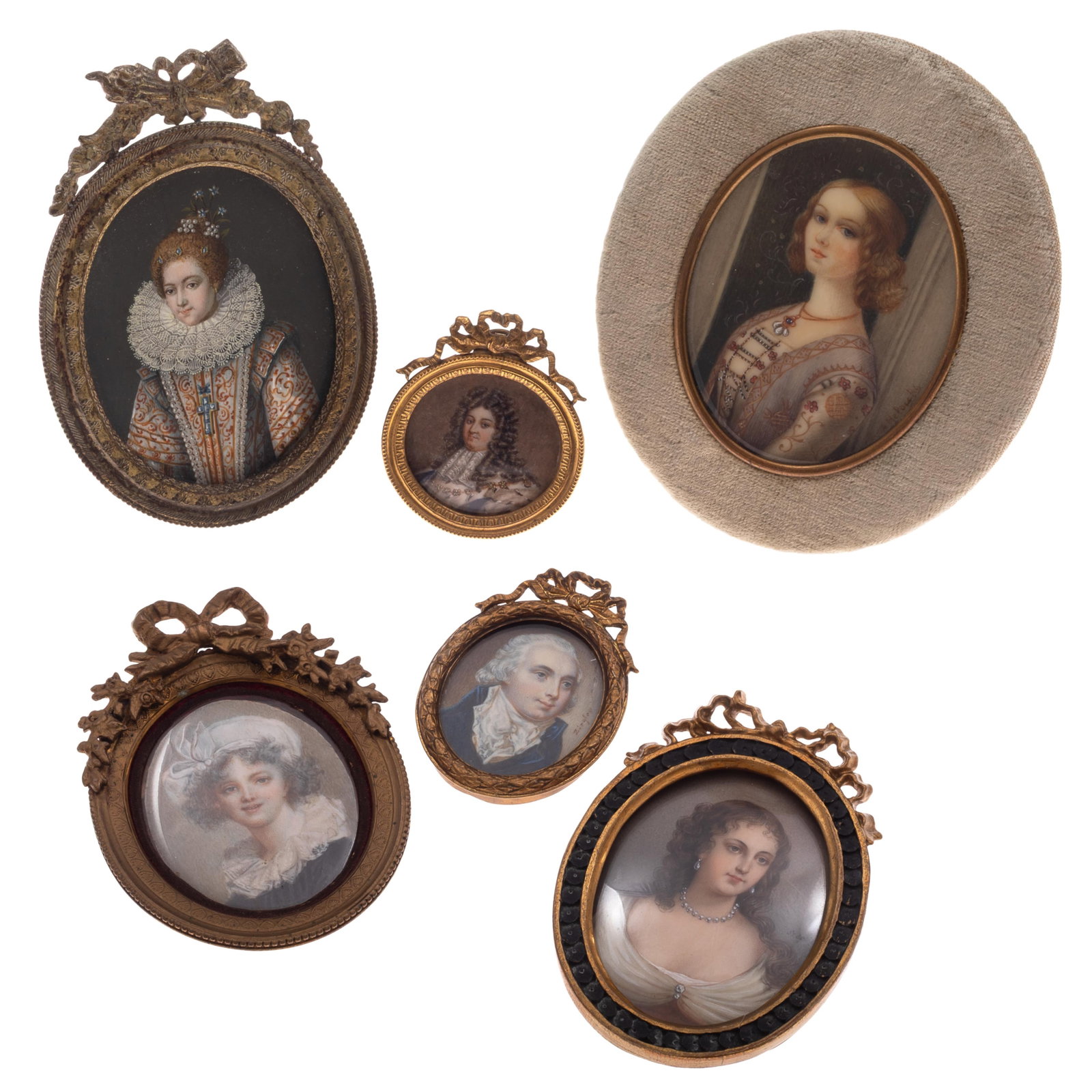 Six 19th Century Portrait Miniatures (1 of 3)