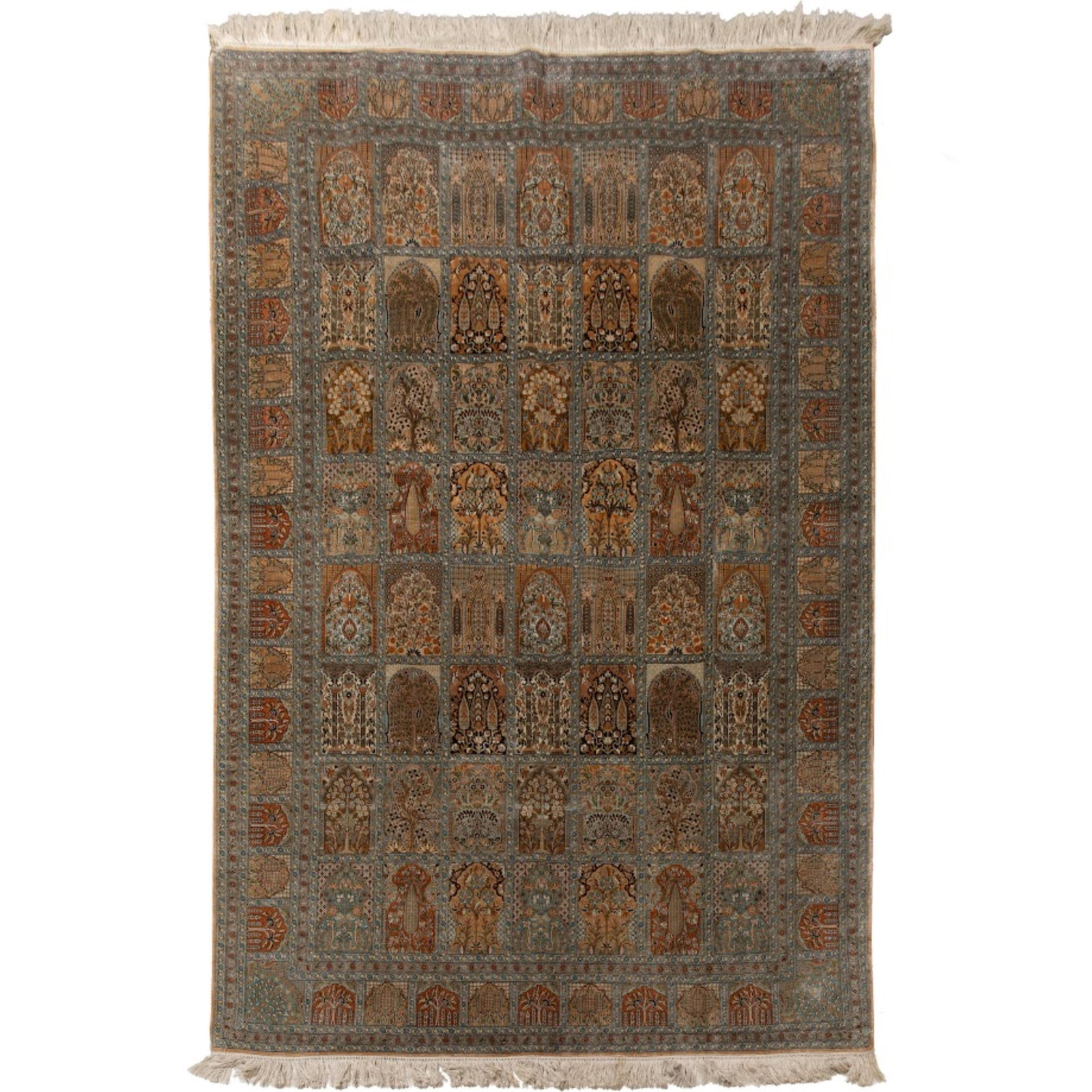 Kashmir Silk Rug: Kashmir Silk Rug 71 x 108.5 in. (180.25 x 275.5 cm.)