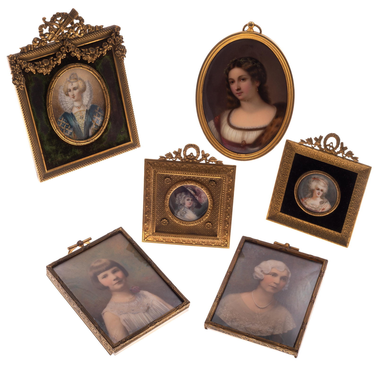 Six 19th Century Portrait Miniatures (1 of 3)