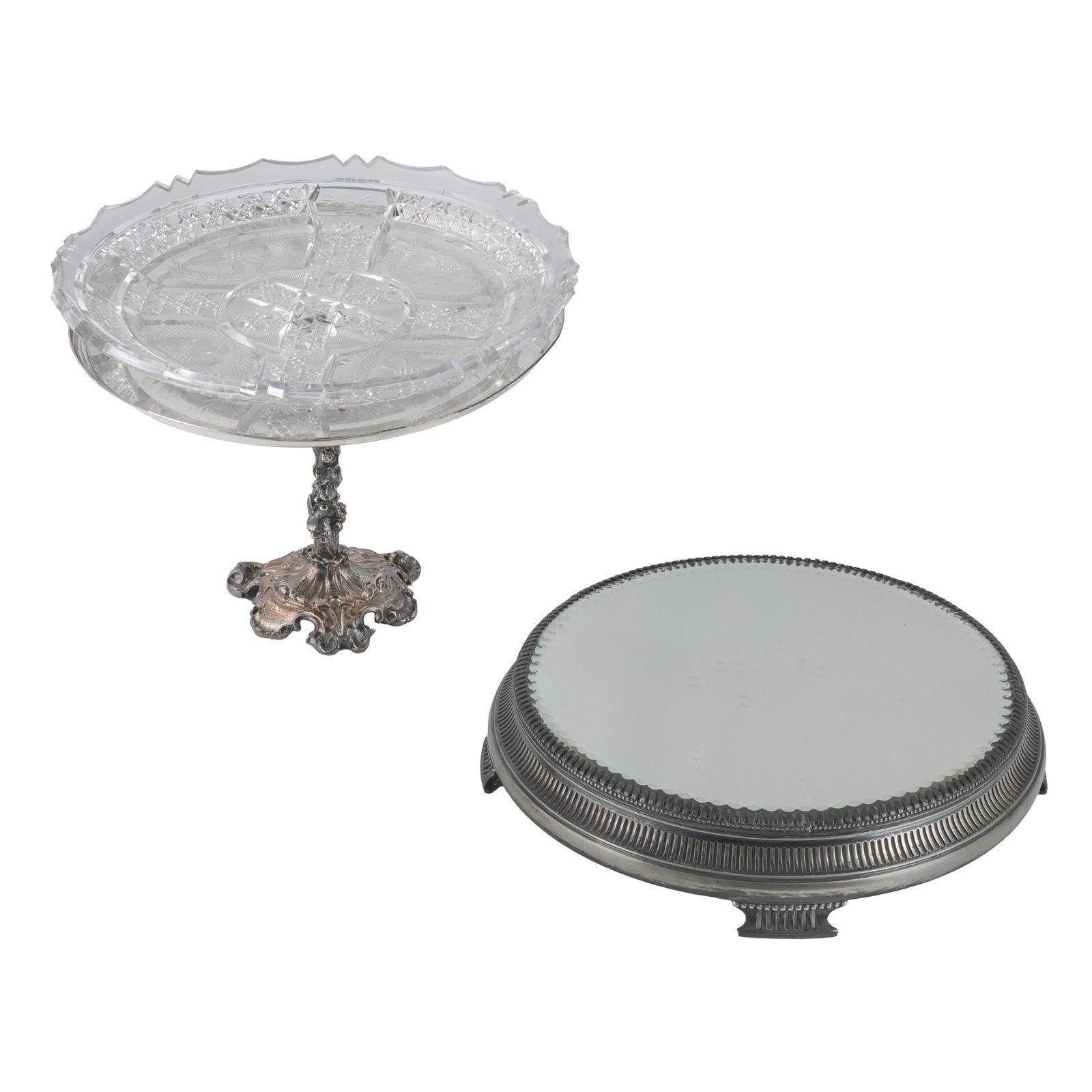 A Victorian Silverplate Cake Stand and a Plateau, Elkington & Co. (1 of 14)