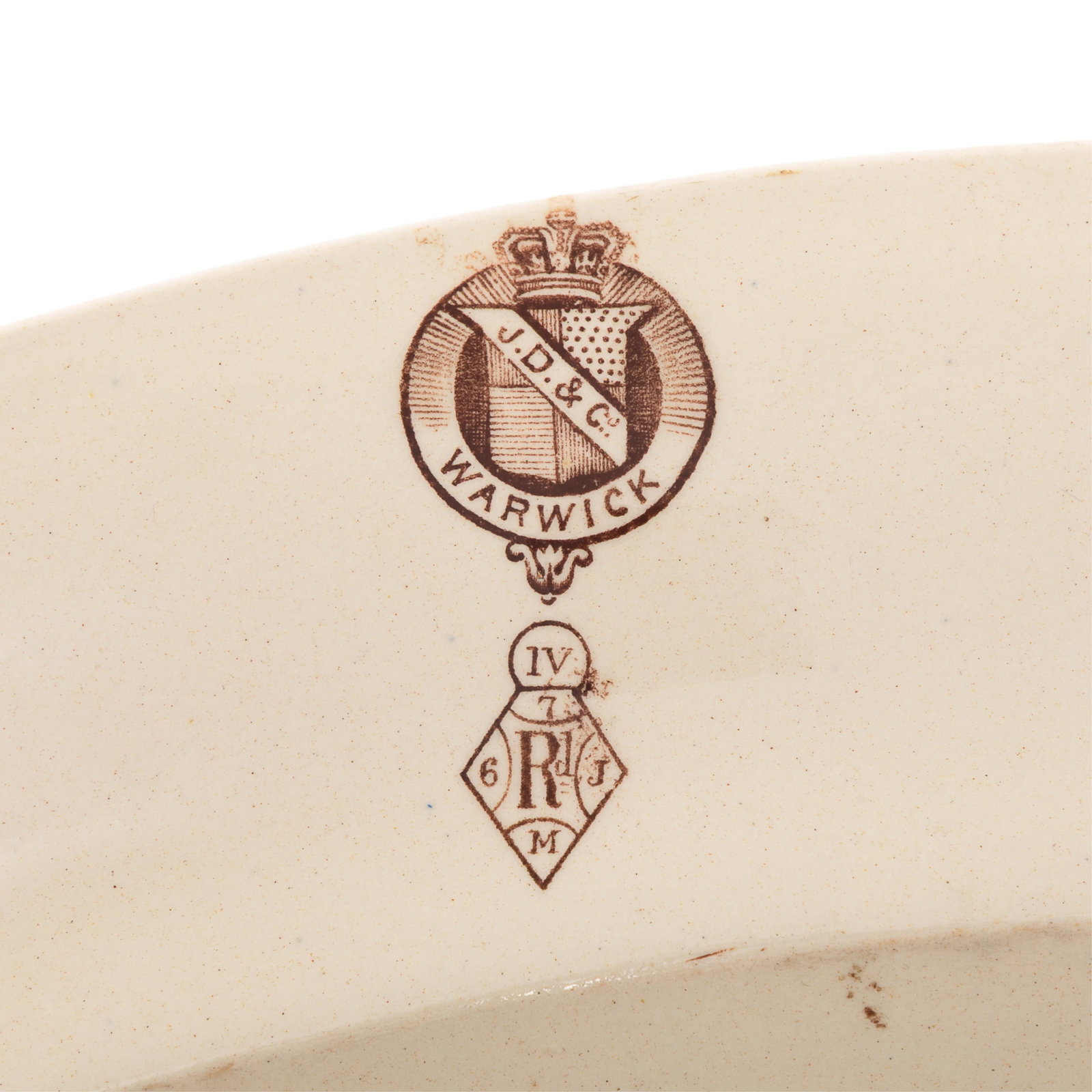 A Victorian Glazed Earthenware Platter, Warwick Pattern - 3