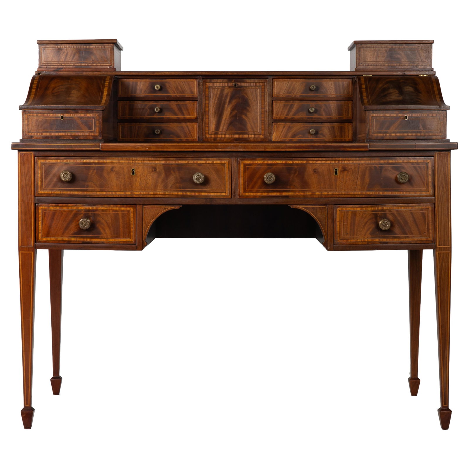 Regency Inlaid Walnut Carlton House Desk (1 of 10)