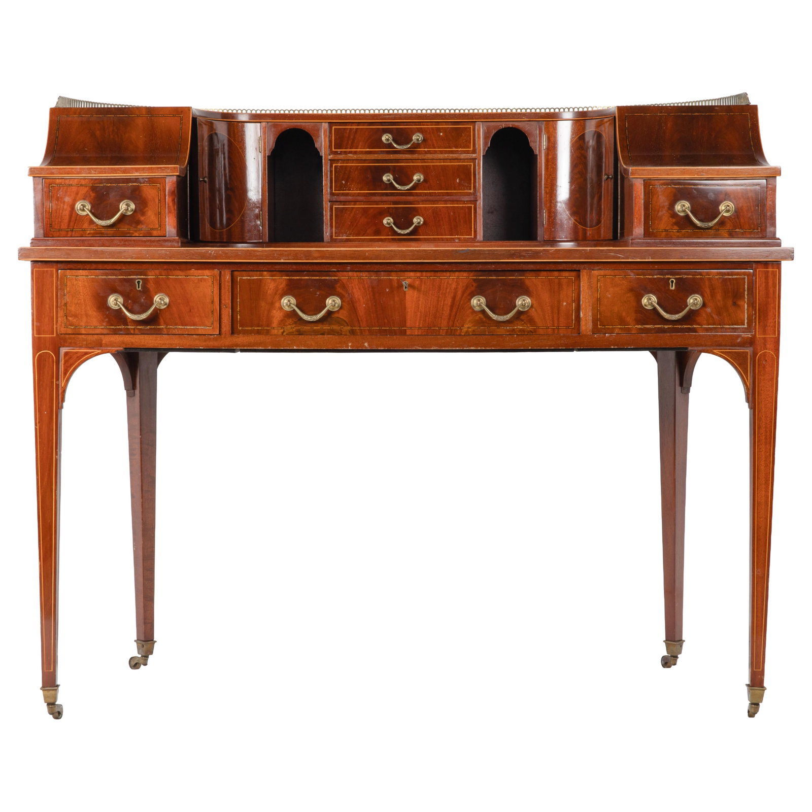 Carlton House Inlaid Walnut Desk (1 of 8)