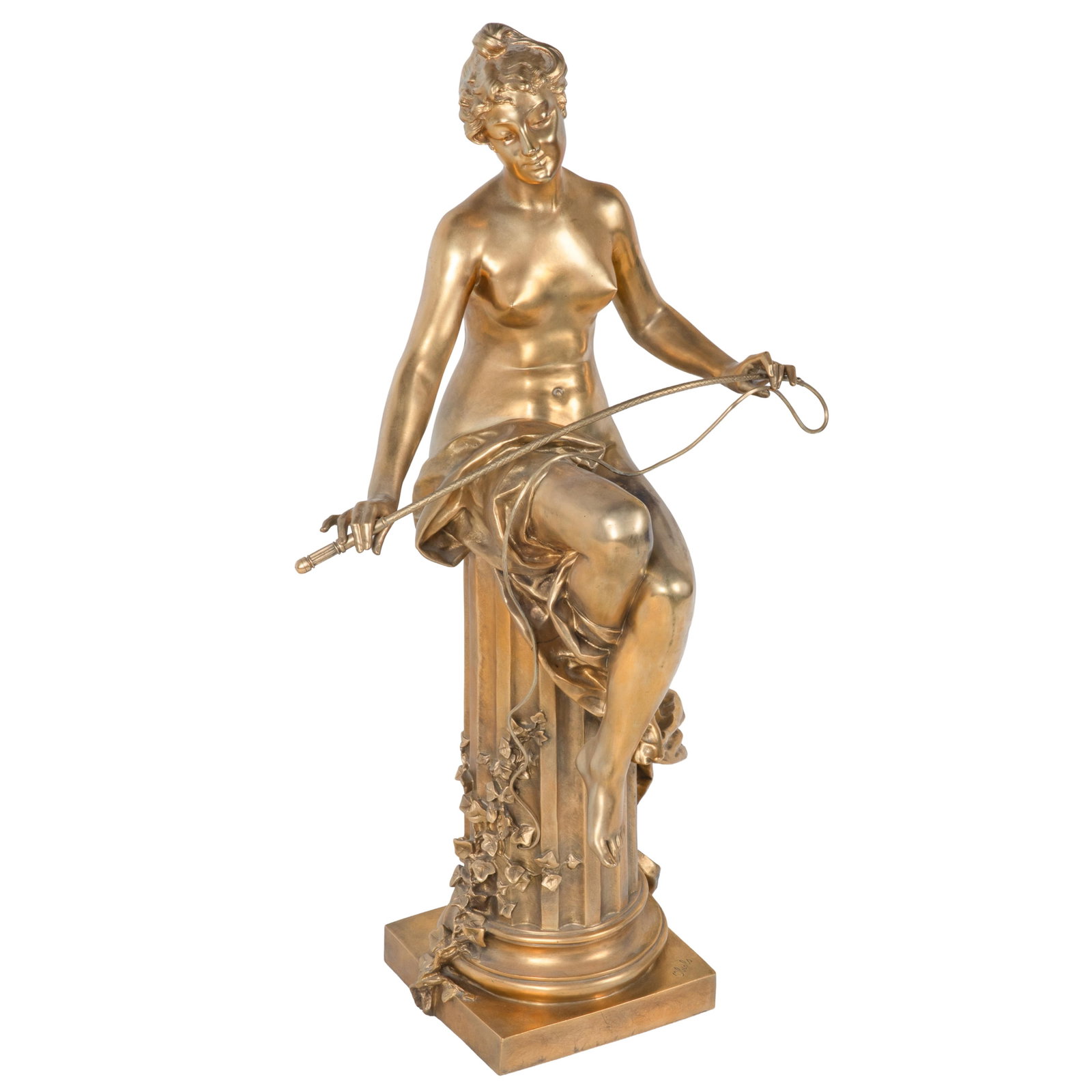 Gustavo Obiols Delgado (Spanish, 1858-1910)., Gilt Bronze Sculpture (1 of 10)