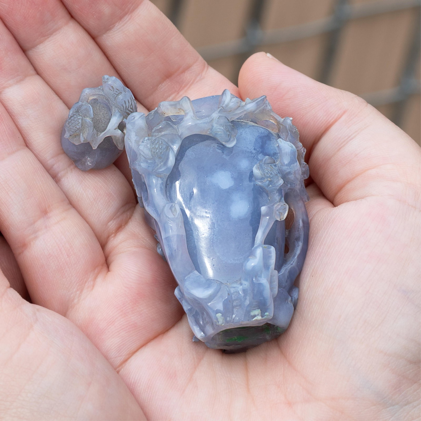 Blue Agate Snuff Bottle - 2