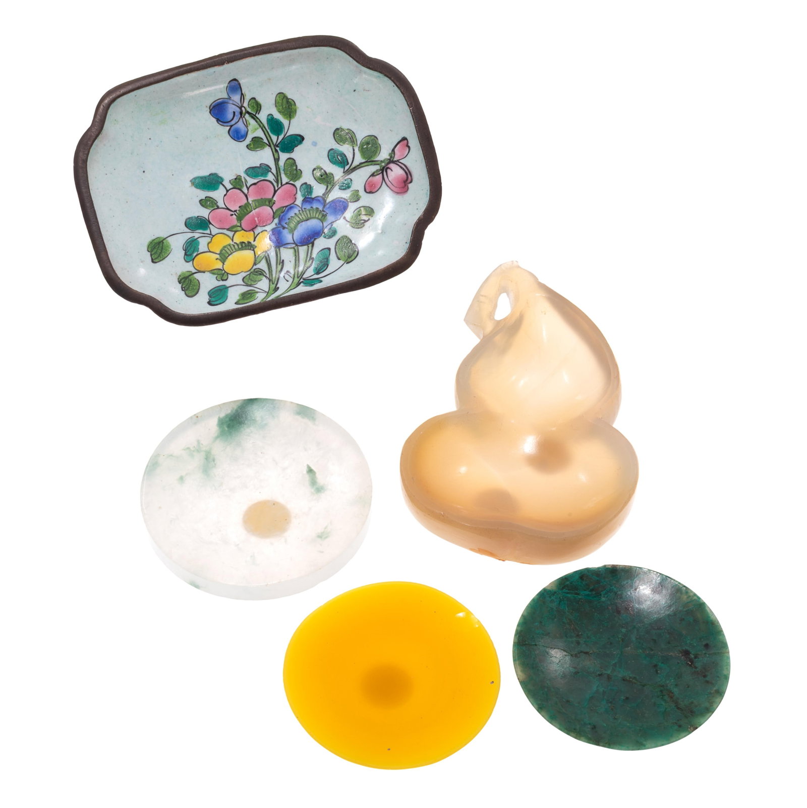 Group of Five Snuff Dishes (1 of 3)