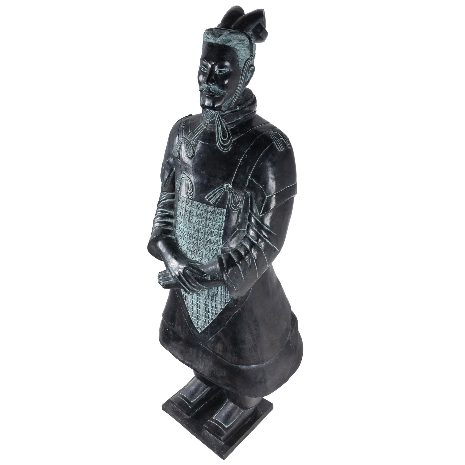 A Monumental Patinated Bronze Figure of a Terracotta Warrior (1 of 8)