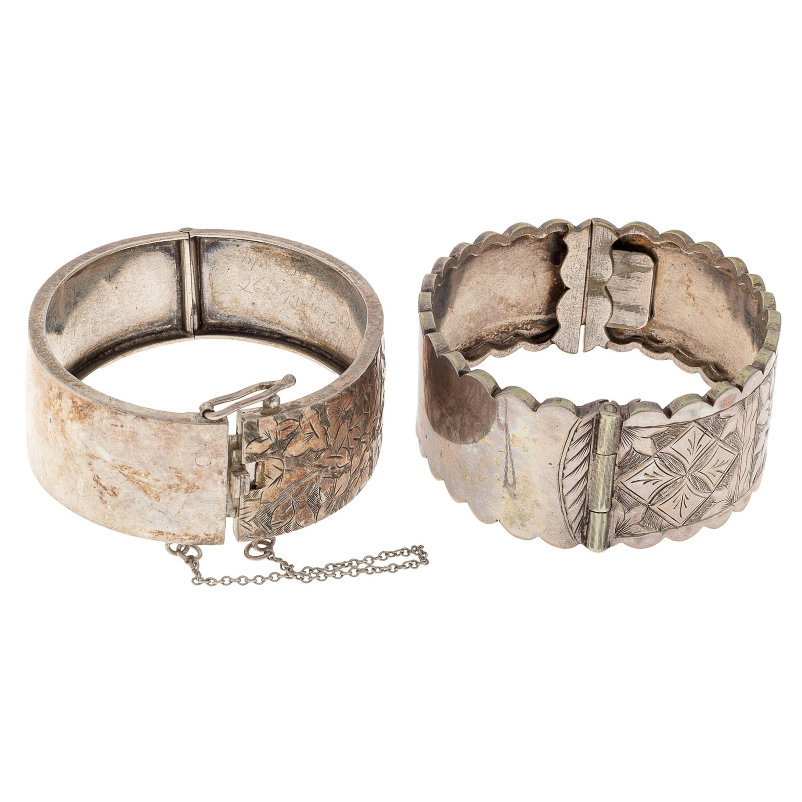Two Victorian Silver Bracelets - 5