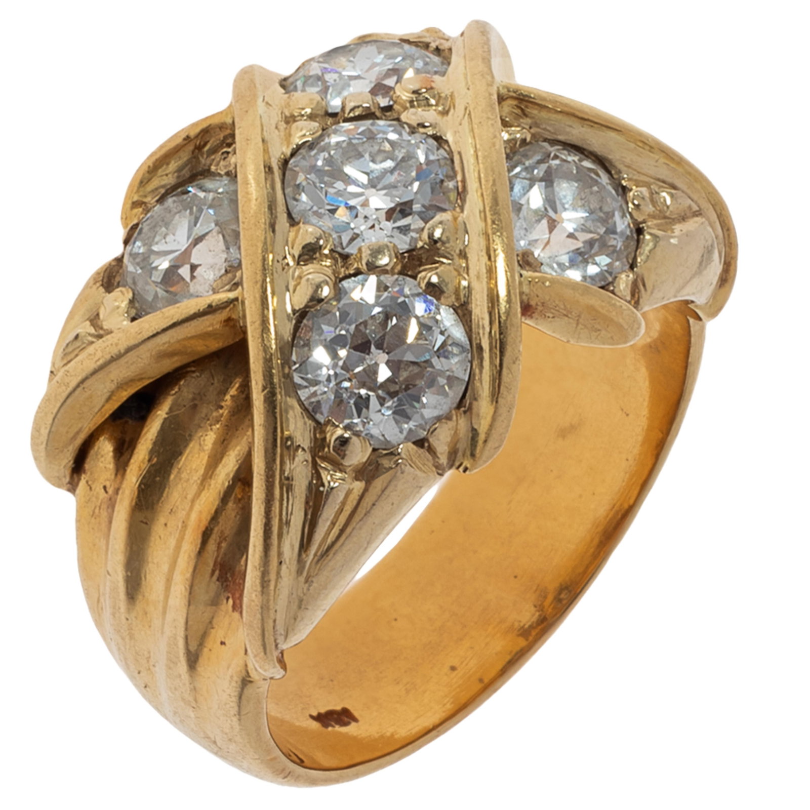 Diamond, 18k Yellow Gold Ring (1 of 6)